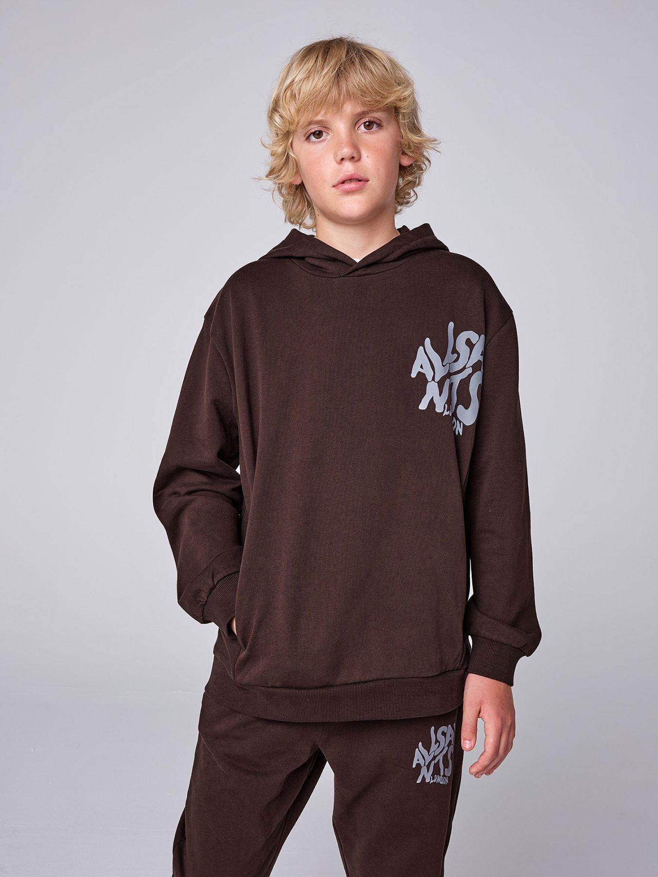 Image 3 of 7 of smALLSAINTS Orlando Oversized Hoddie And Jogger Set - Dark Brown