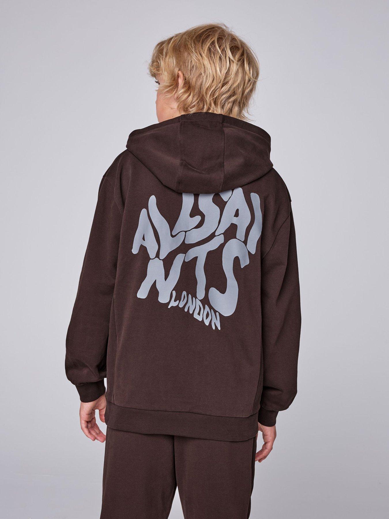 Image 4 of 7 of smALLSAINTS Orlando Oversized Hoddie And Jogger Set - Dark Brown