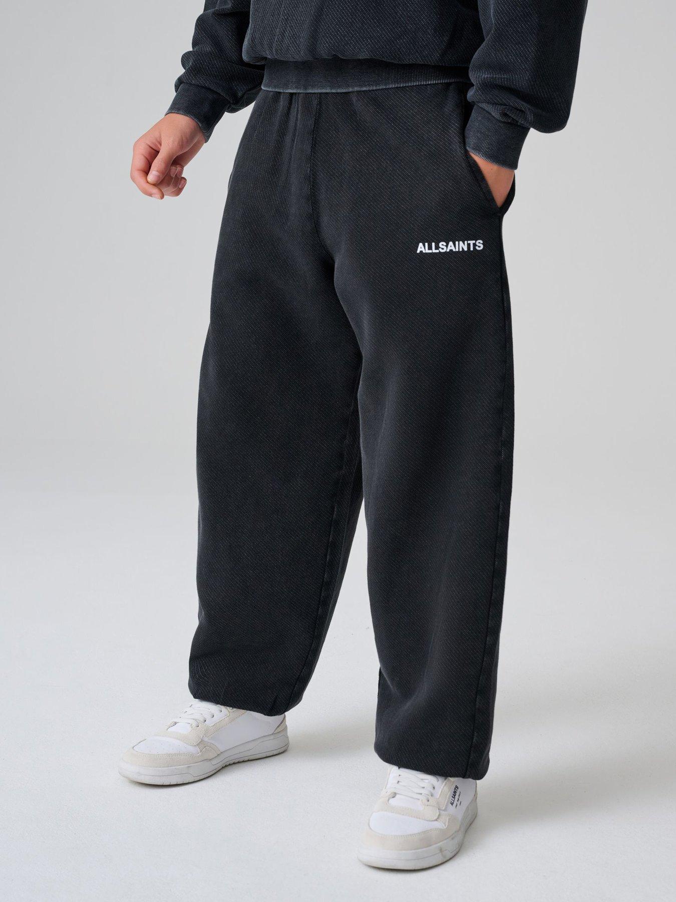 Image 4 of 7 of smALLSAINTS Boys Textured Sweatshirt And Joggers Set - Washed Black