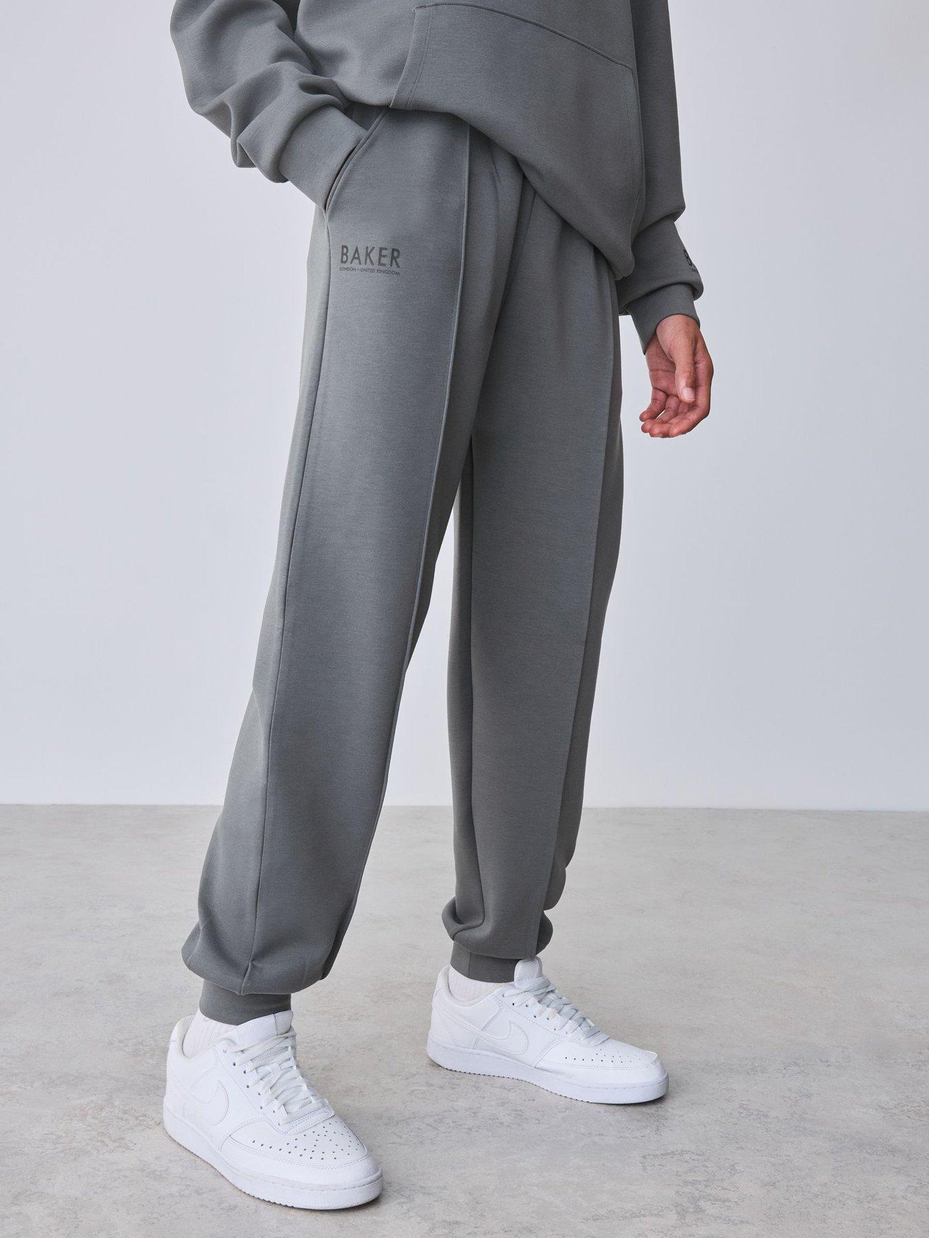 Image 4 of 7 of Ted Baker Boys Oversized Scuba Hoodie And Joggers Set - Charcoal Grey