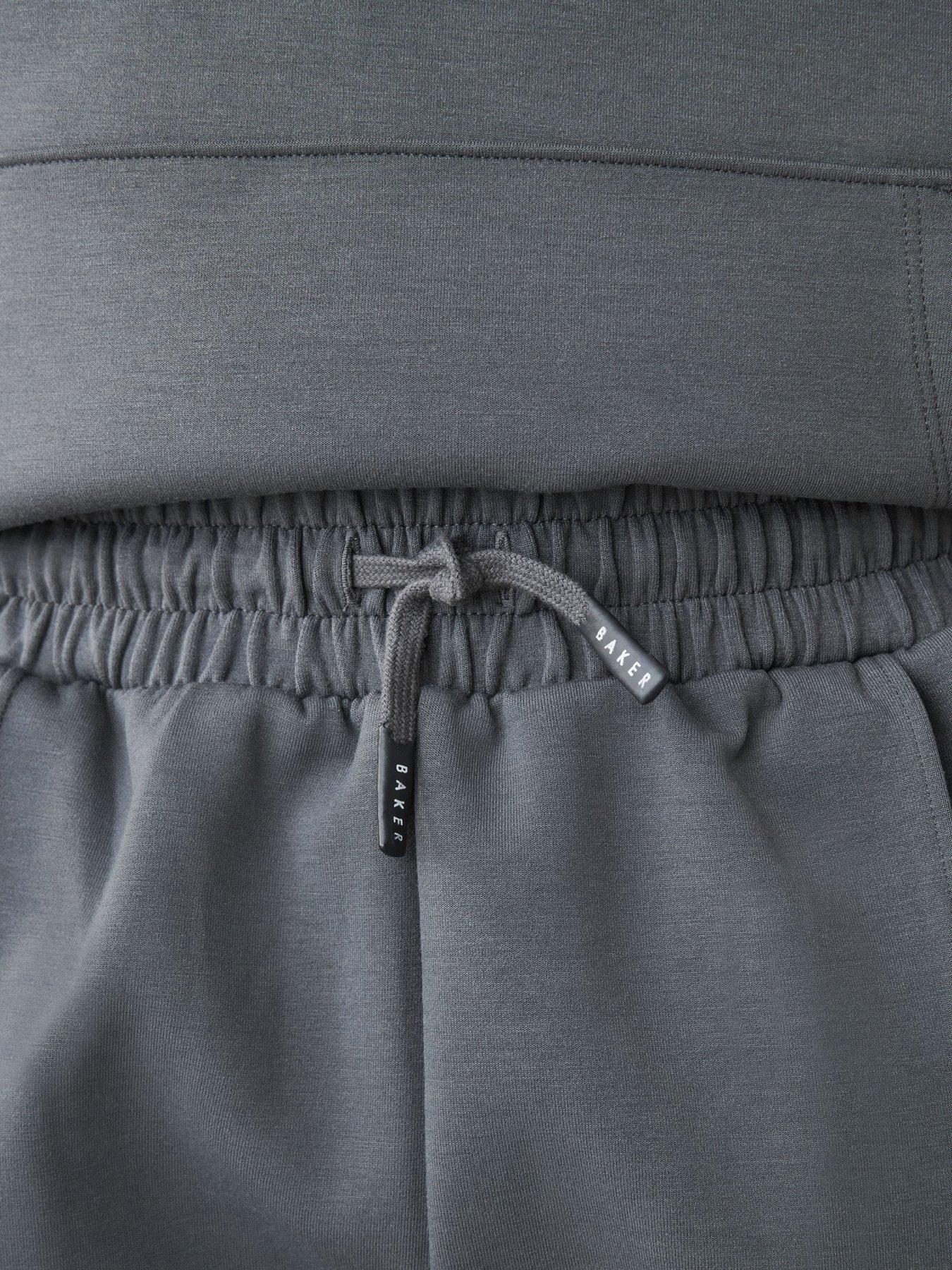 Image 7 of 7 of Ted Baker Boys Oversized Scuba Hoodie And Joggers Set - Charcoal Grey
