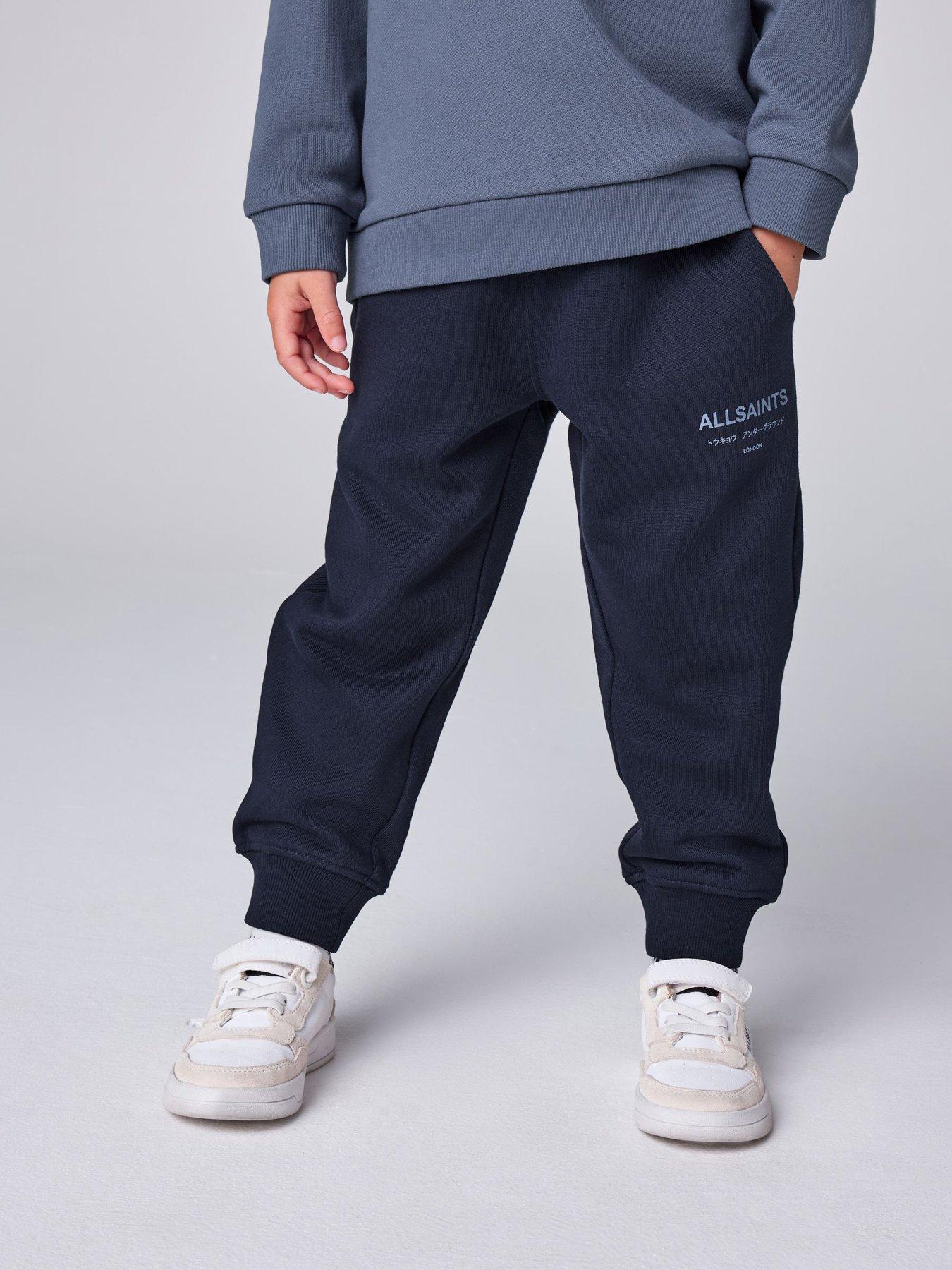 Image 4 of 7 of smALLSAINTS Younger Boys Underground Oversized Sweatshirt And Joggers Set - Blue