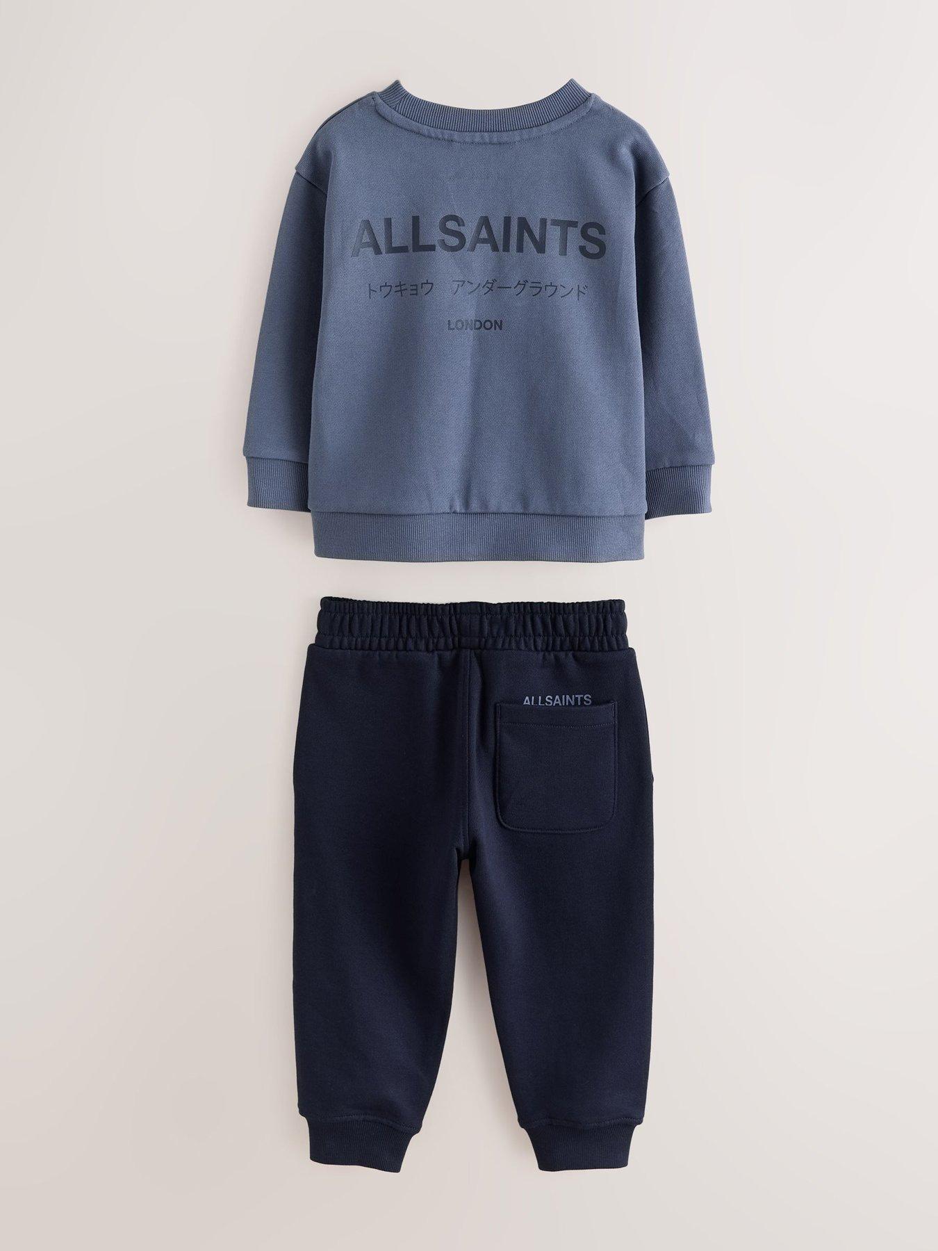 Image 7 of 7 of smALLSAINTS Younger Boys Underground Oversized Sweatshirt And Joggers Set - Blue