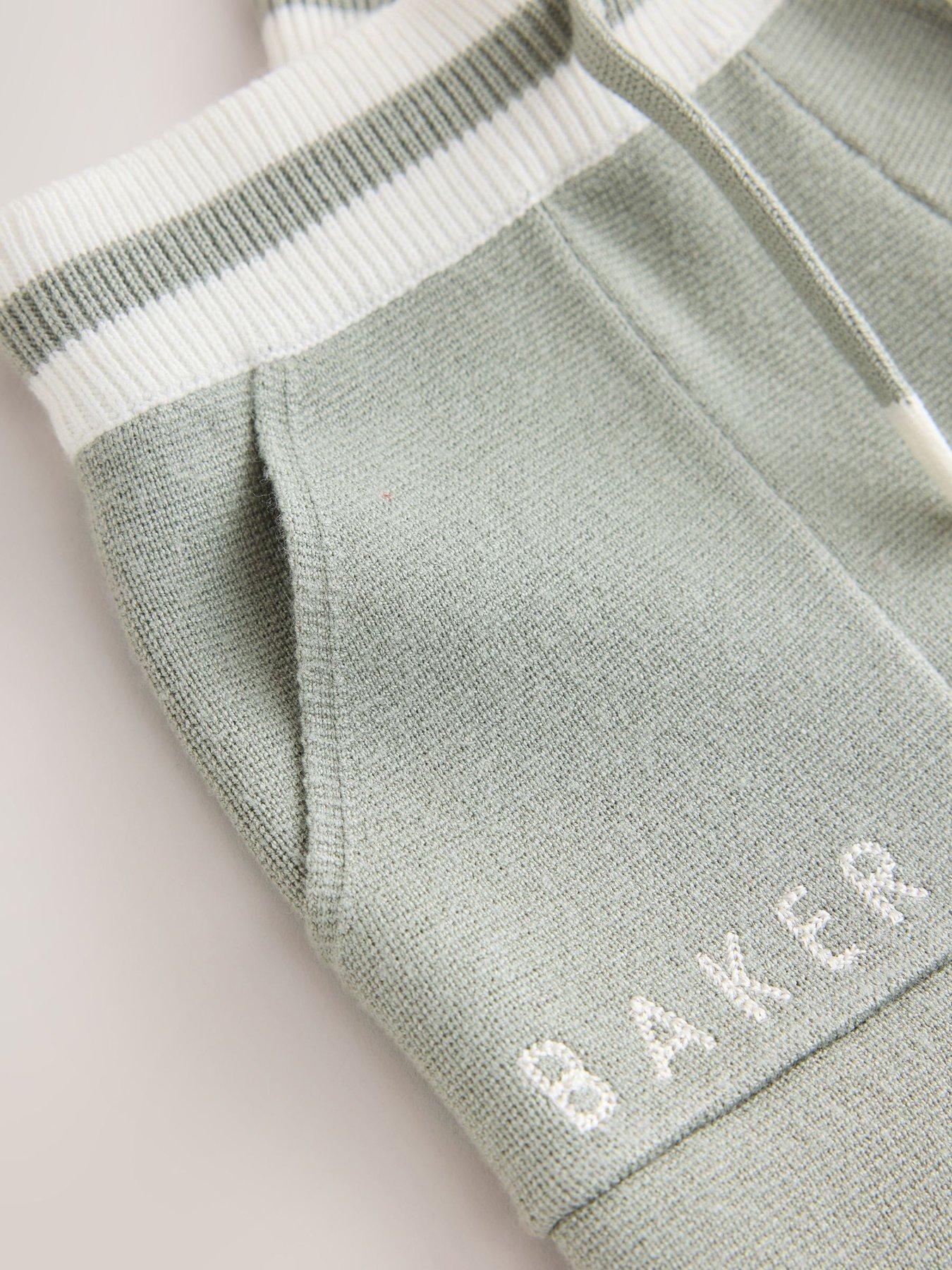 Image 7 of 7 of Ted Baker Boys 3 Piece Knitted Varsity Cardigan T-Shirt Joggers Set - Grey