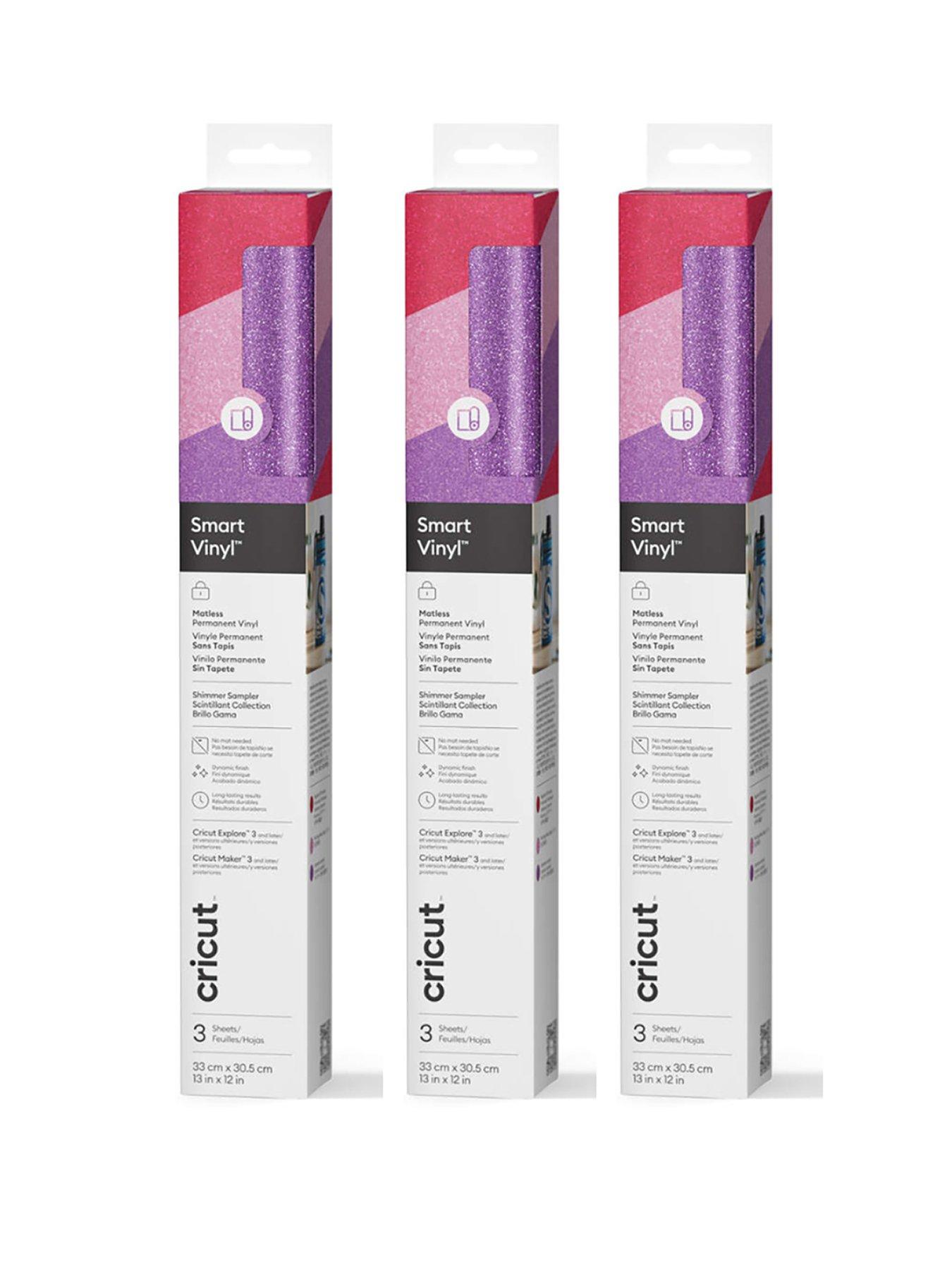 Cricut Cricut Smart Vinyl Shimmer Matless Permanent Vinyl, Sampler - 13 in x 12 in (3 ct)
