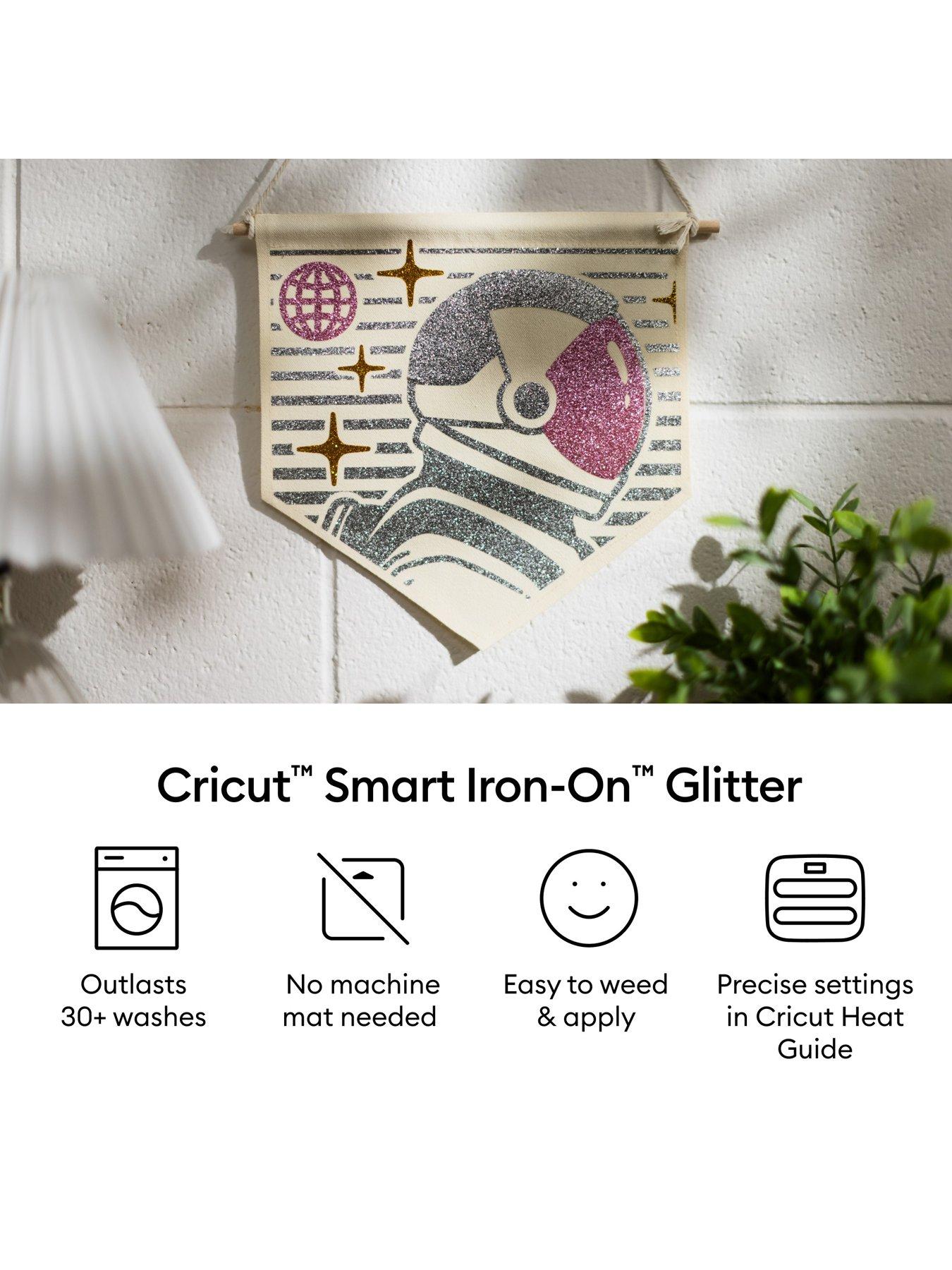 Image 4 of 7 of Cricut Smart Iron-On Glitter Matless Heat Transfer Vinyl, Nebula Sampler - 13 in x 12 in (3 ct)