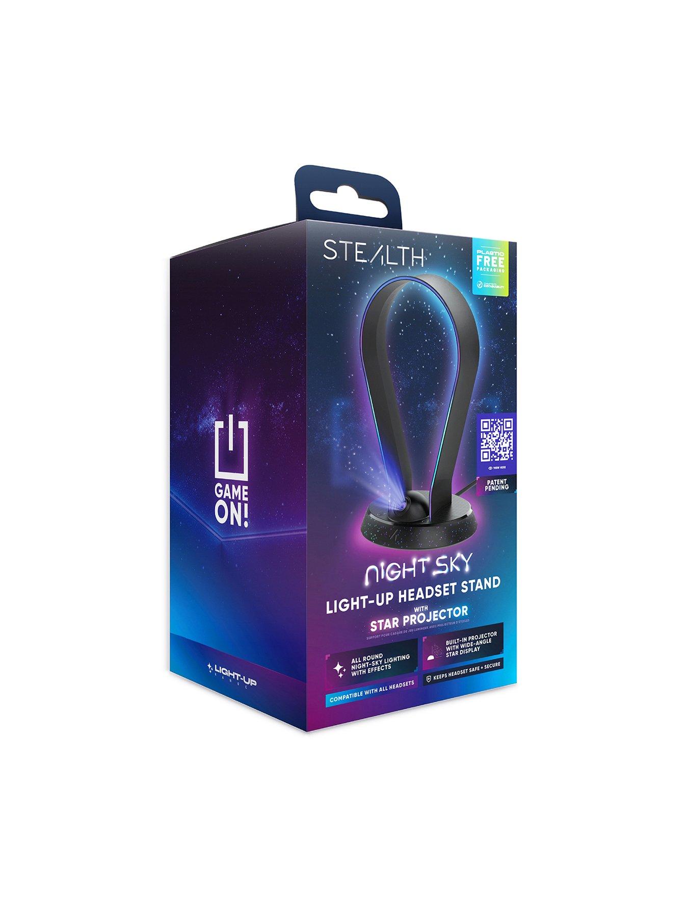 Image 2 of 7 of Stealth Night Sky Light Up Headset Stand with Projector