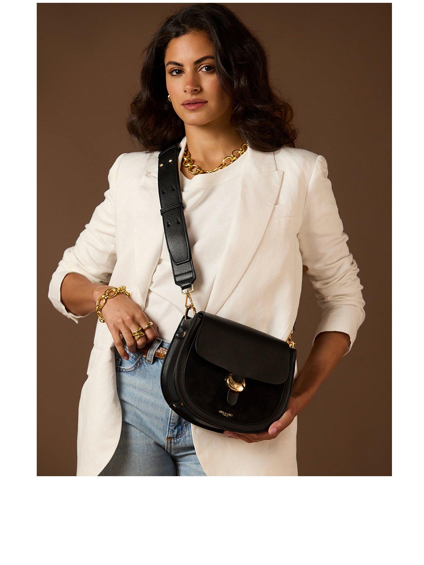Luella Grey Women's Black 'Venetia' Saddle Crossbody In - Image 4