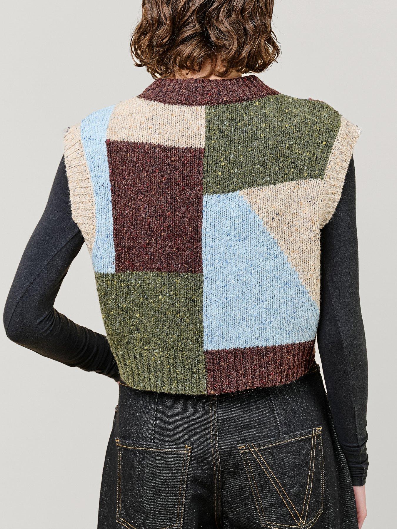 Image 2 of 3 of Vi.ve.re Womens Colour Block Ribbed Trim Tank Top - Multi