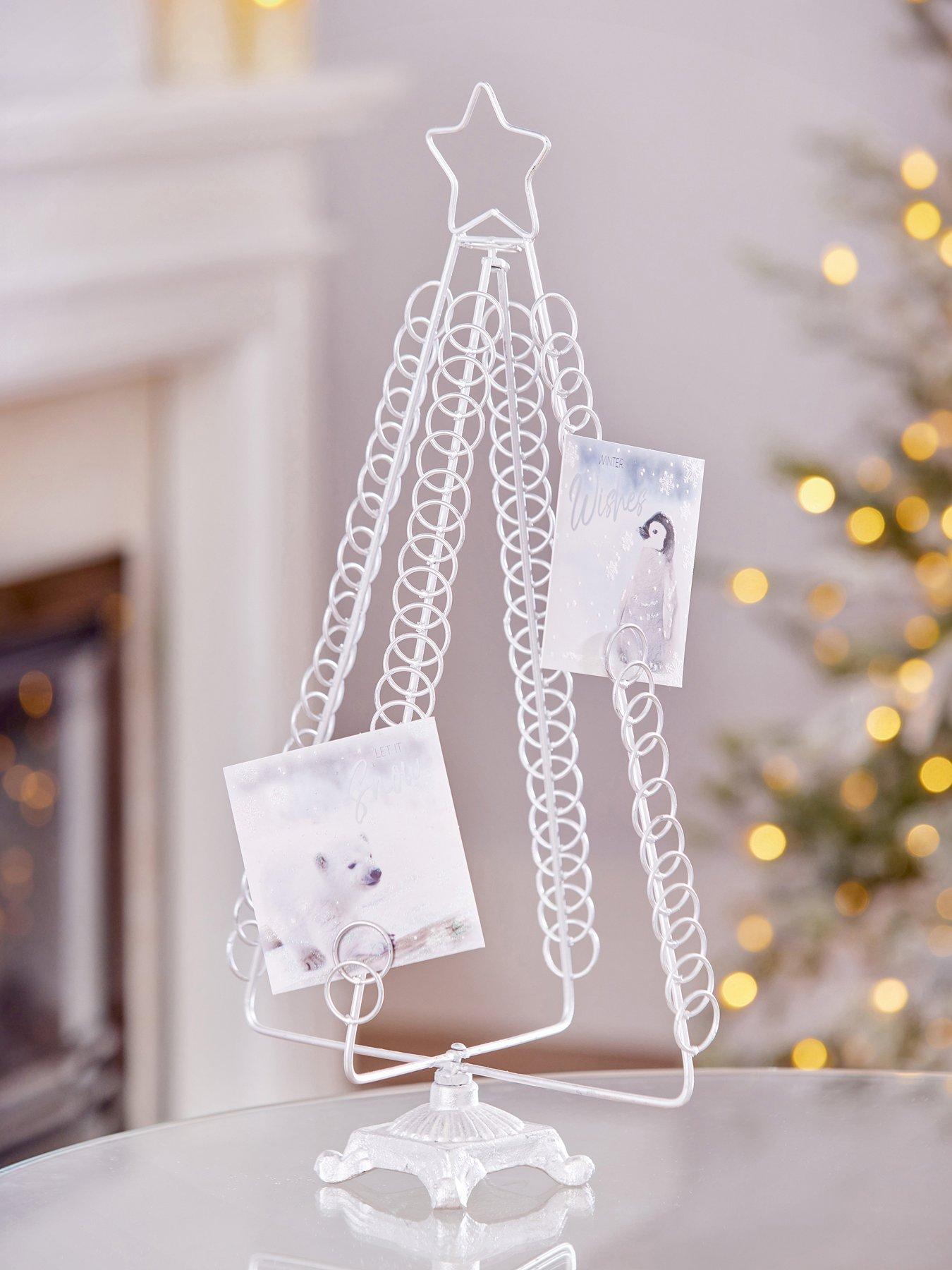 Image 1 of 3 of Premier Decorations 50cm Silver Metal Card Holder