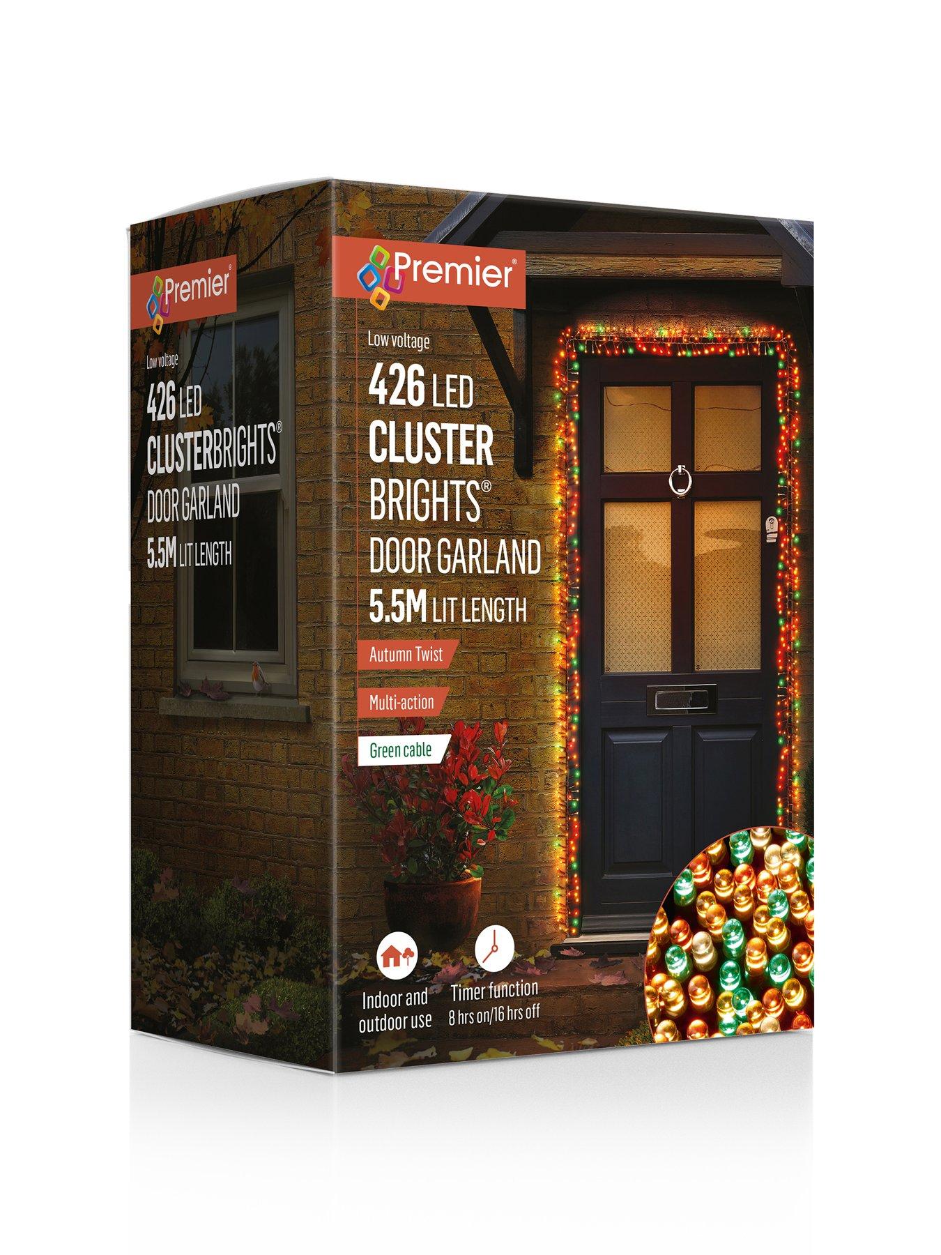 Image 2 of 3 of Premier Decorations 5.5m Lit Door Cluster Garland