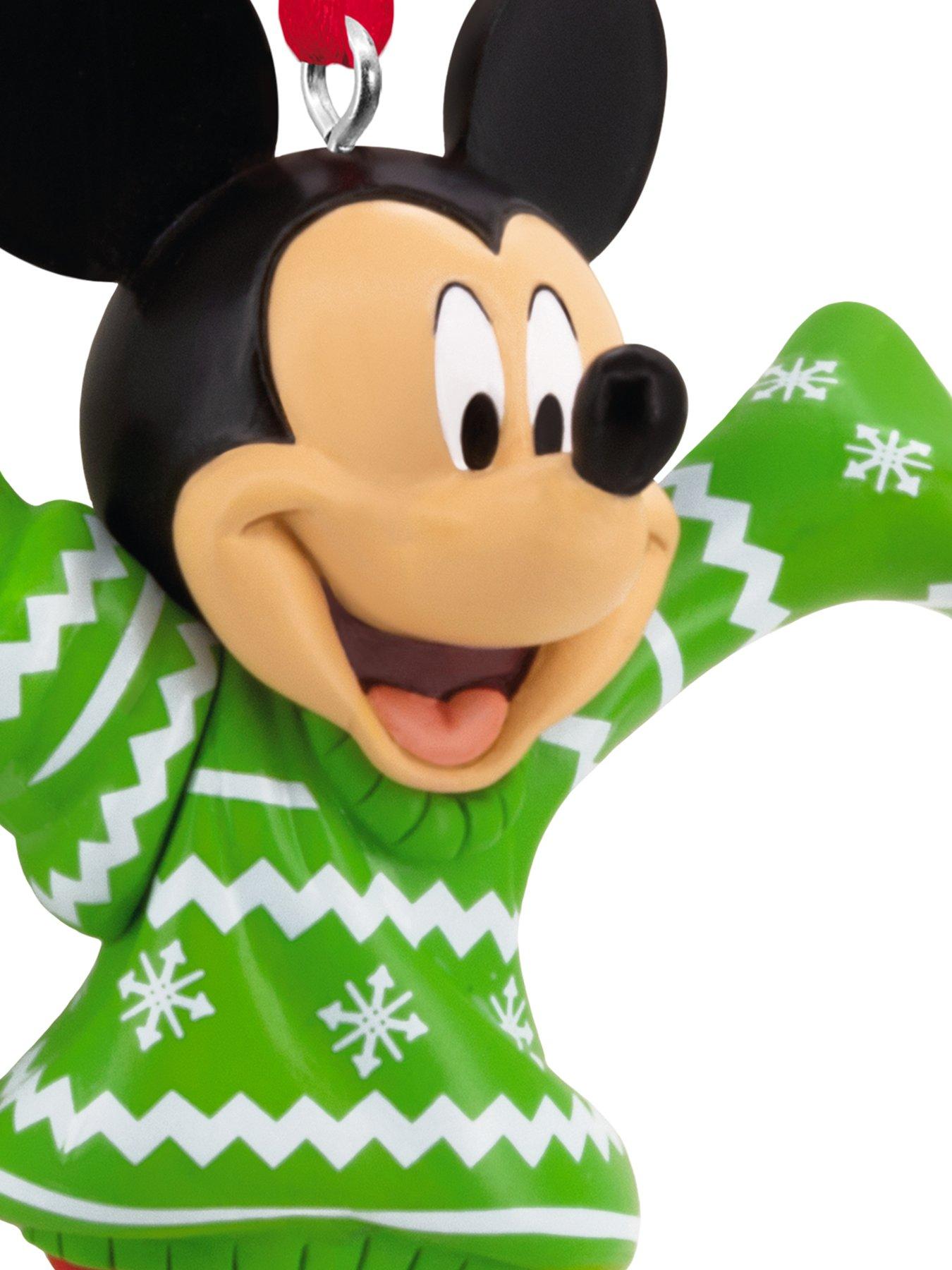 Image 3 of 7 of Hallmark Disney Mickey Mouse in Jumper Tree Ornament