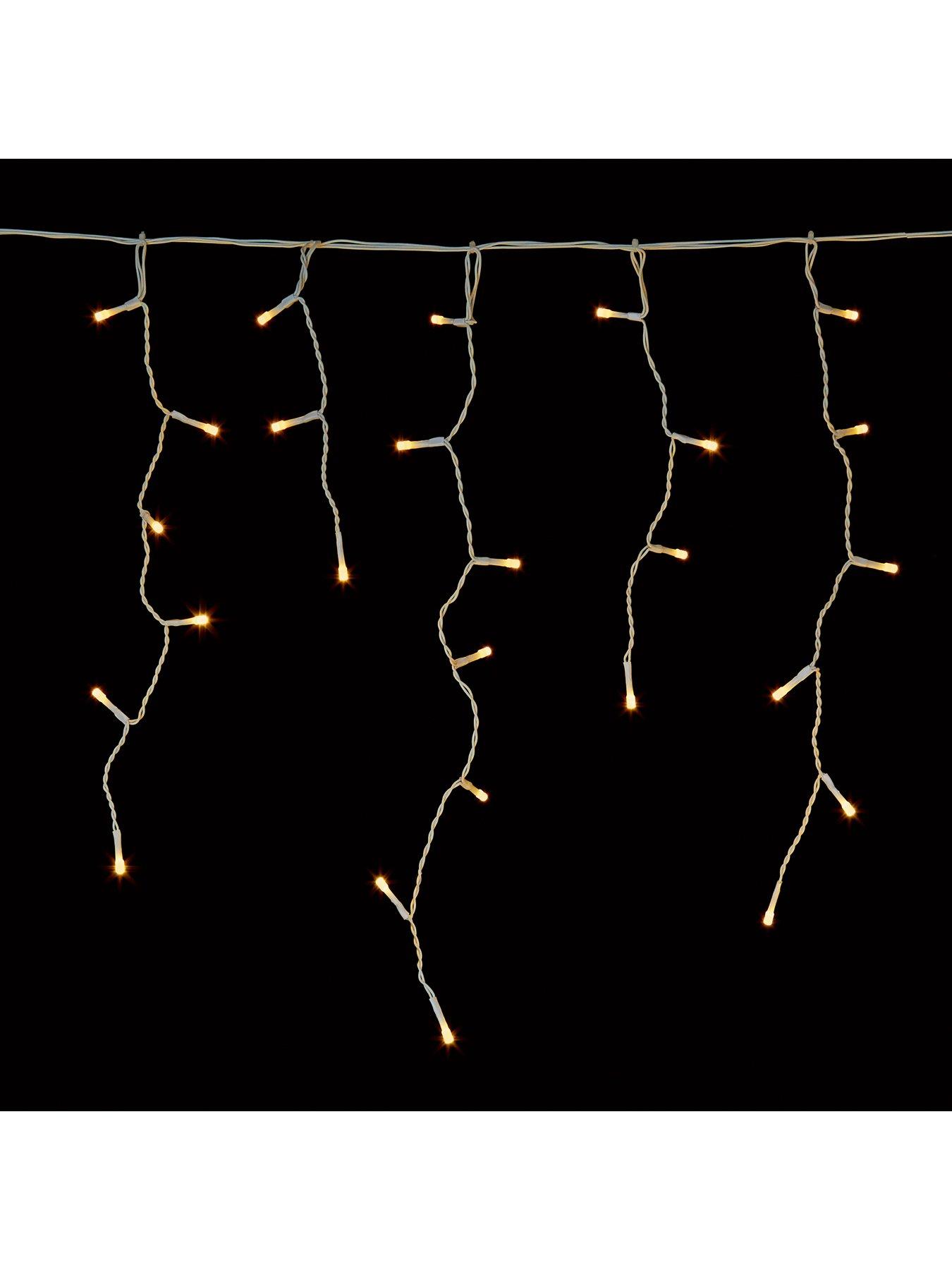 Image 5 of 5 of Premier Decorations 460 Multi Action Frosted Cap Icicle Lights
