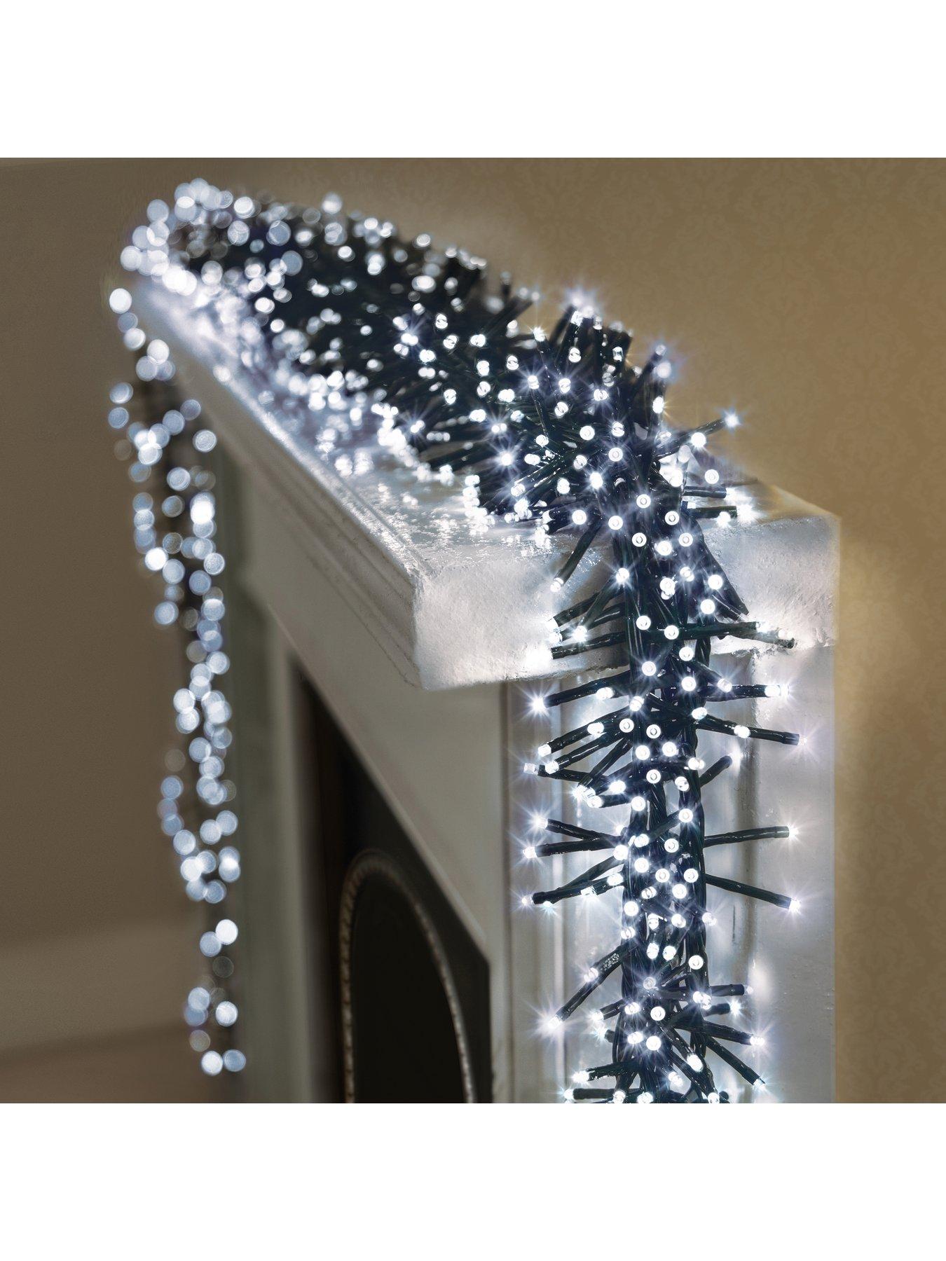 Image 6 of 6 of Premier Decorations 960 Multi Action Cluster Lights With White Led