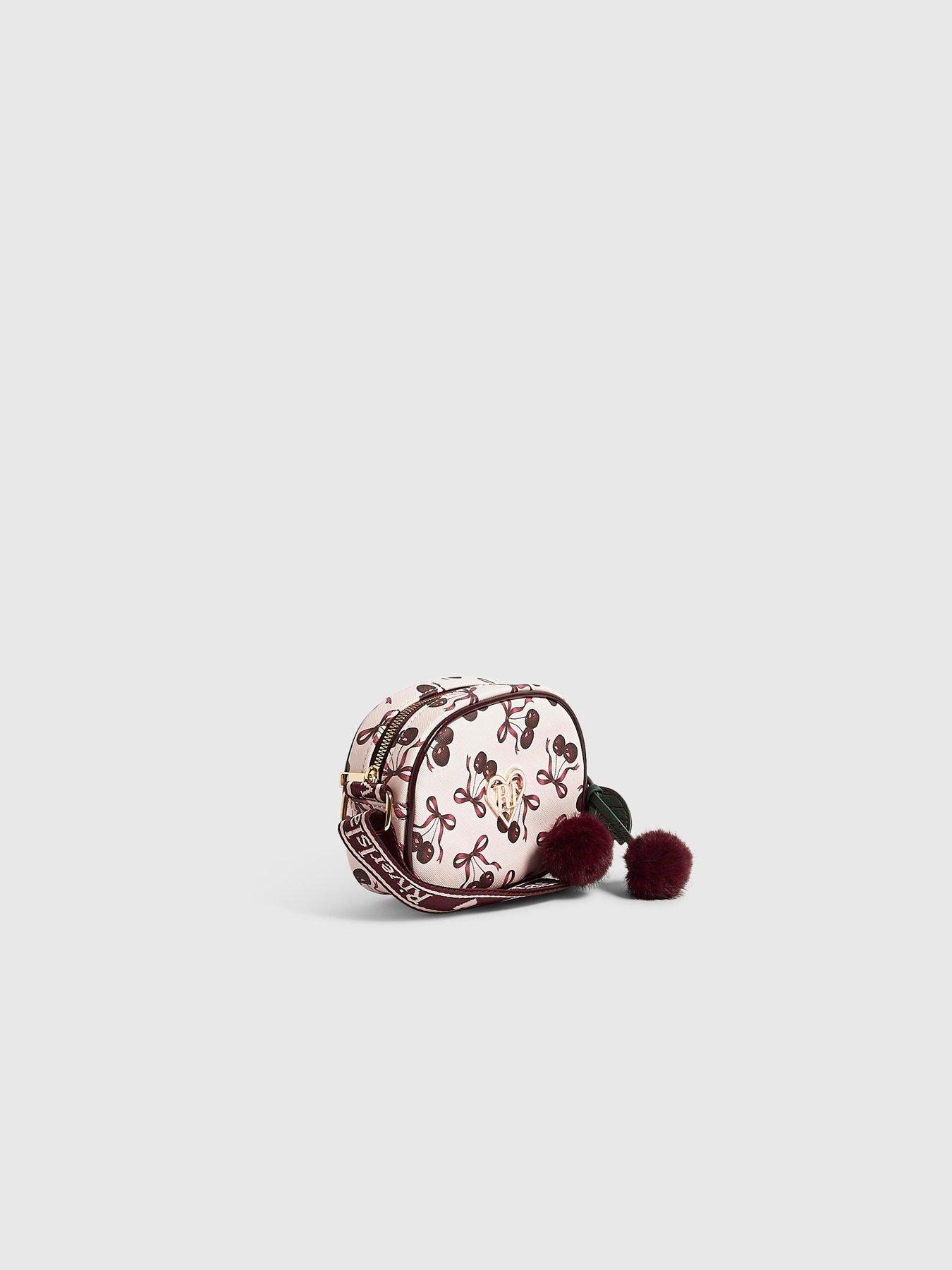 Image 2 of 6 of River Island Girls Cherry Crossbody Bundle Bag - Pink