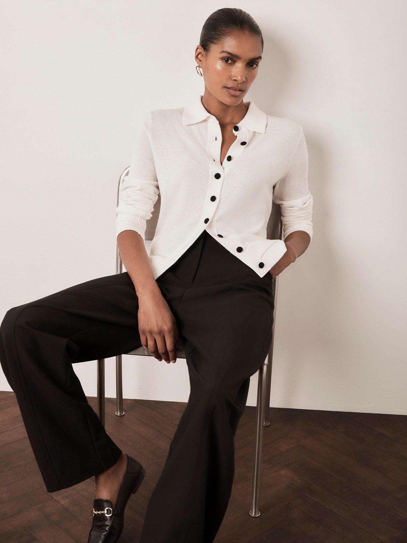Image 2 of 6 of Mint Velvet Layered Collar Top - Cream