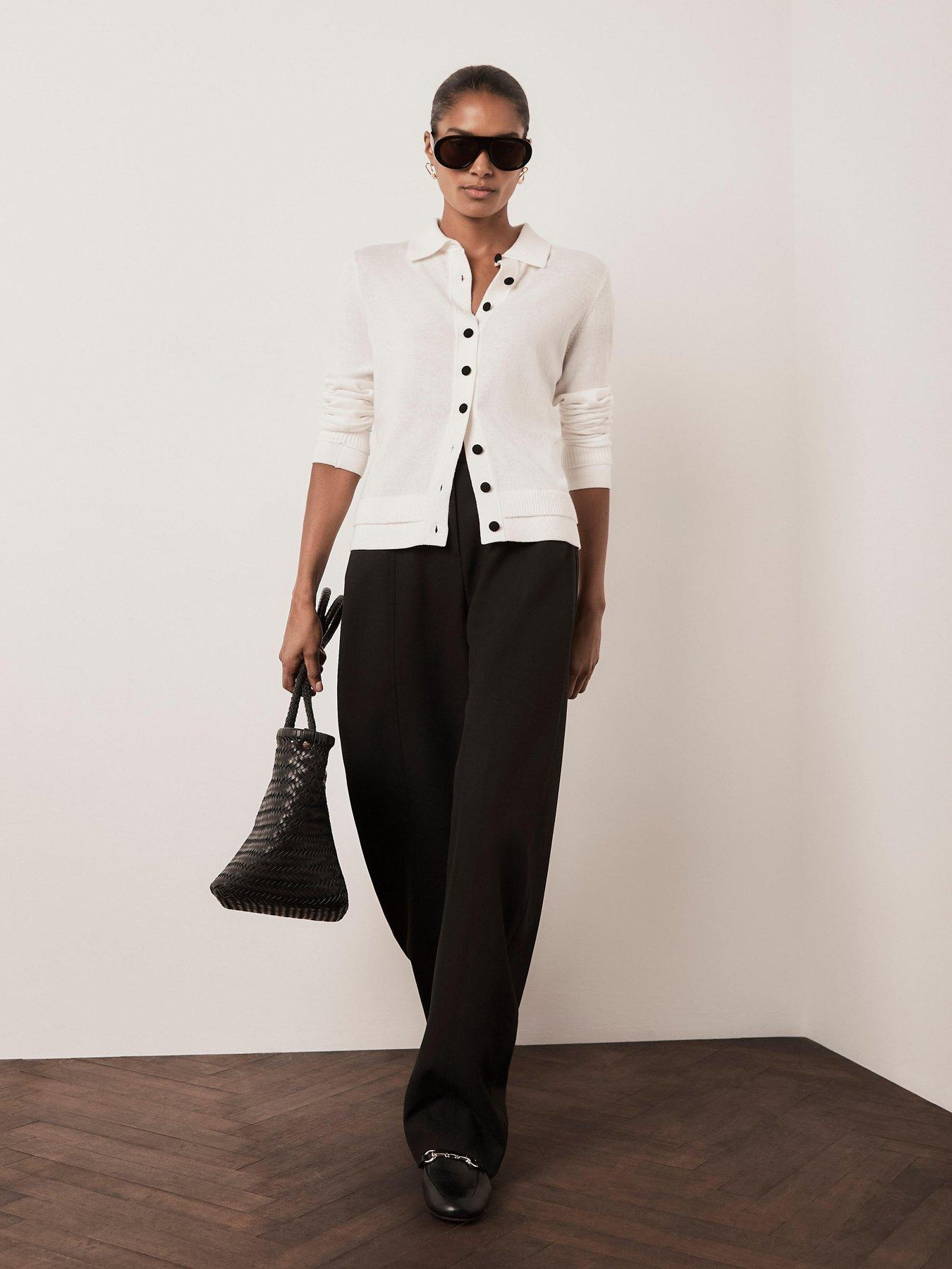 Image 4 of 6 of Mint Velvet Layered Collar Top - Cream