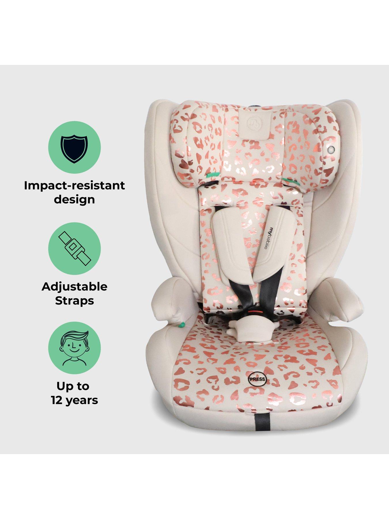 Image 3 of 8 of My Babiie MBCS75 Toddler to Booster R129 Car Seat with ISOFIX - Pink Leopard