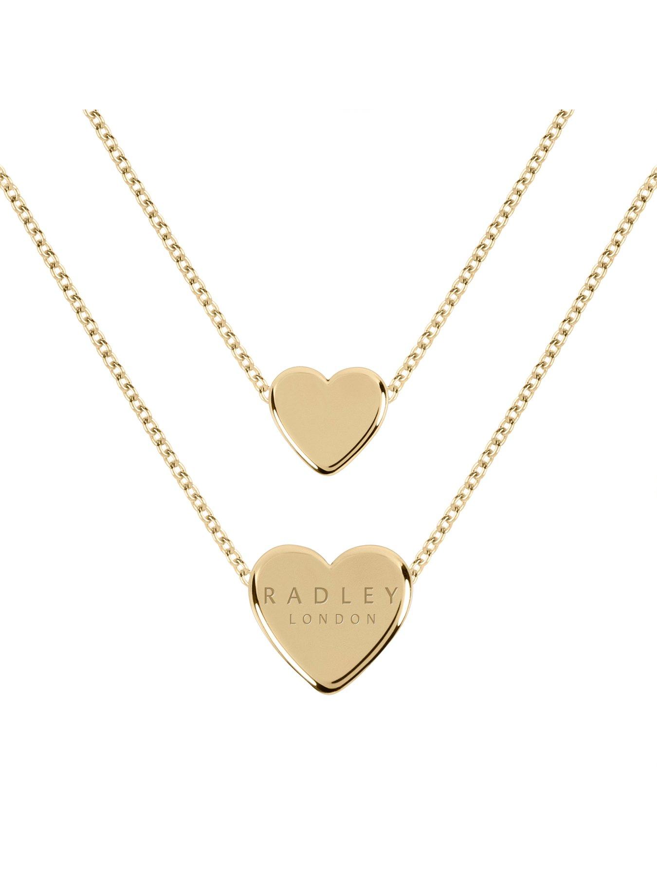 Image 3 of 5 of Radley Womens Stone Set Heart Charm Bracelet Watch Set - Gold