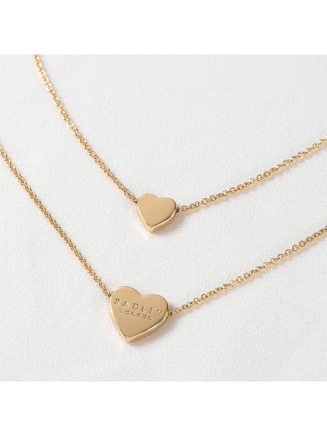 Image 4 of 5 of Radley Womens Stone Set Heart Charm Bracelet Watch Set - Gold