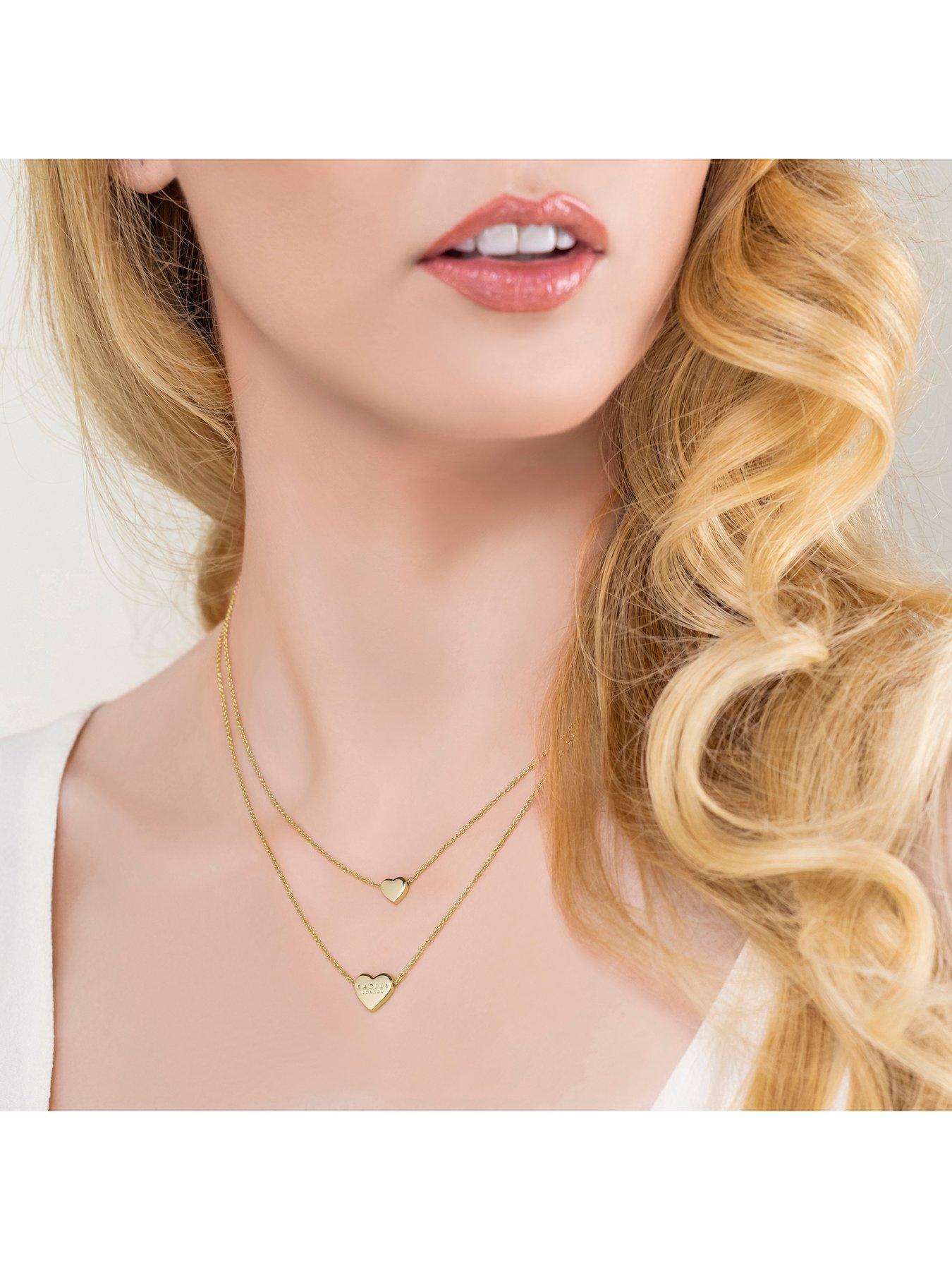 Image 5 of 5 of Radley Womens Stone Set Heart Charm Bracelet Watch Set - Gold