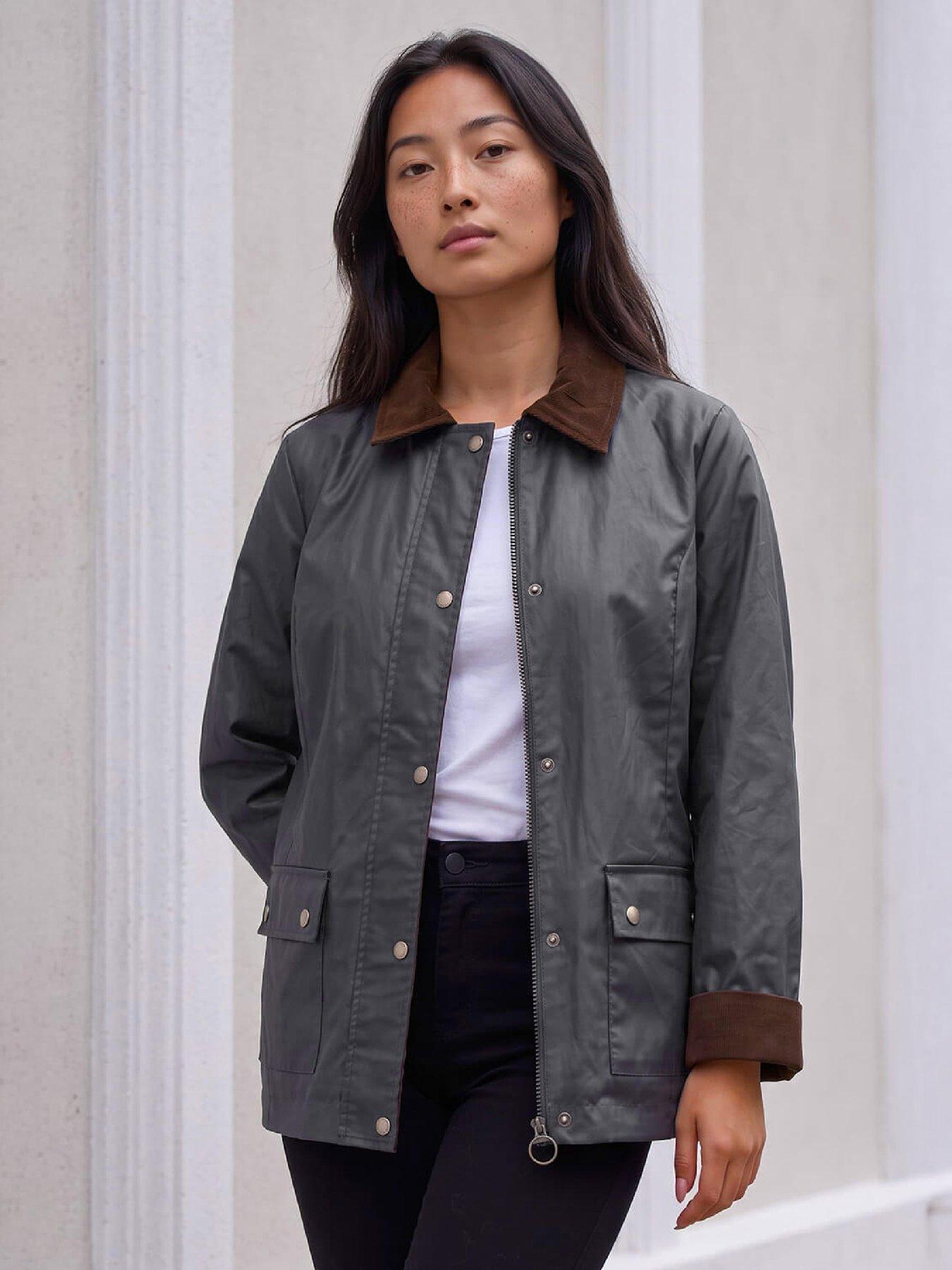 Image 3 of 4 of Roman Womens Petite Showerproof Pocket Coat - Navy