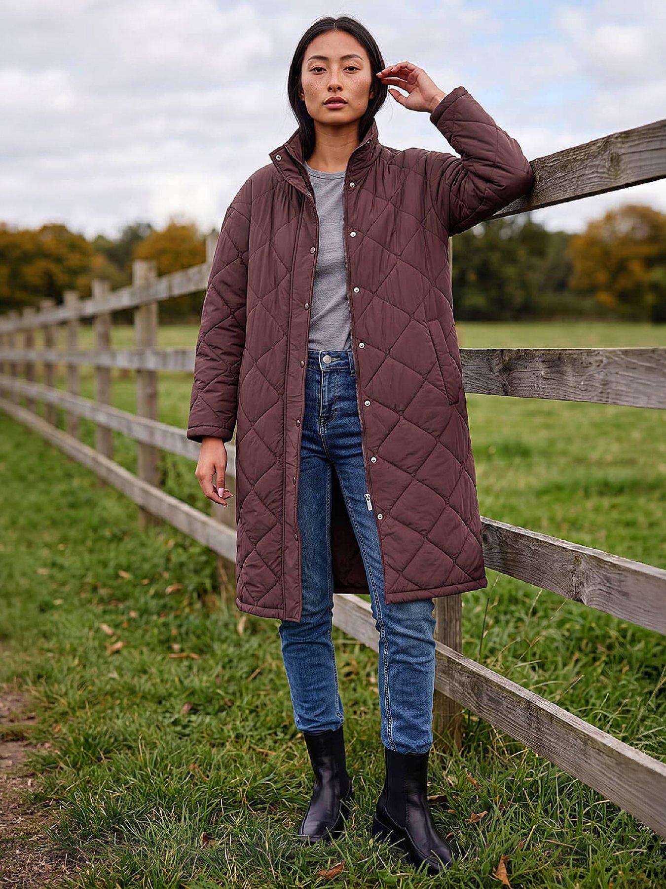 Roman Women's Petite Oversized Puffer Coat in Wine | Size: 14 - Image 2