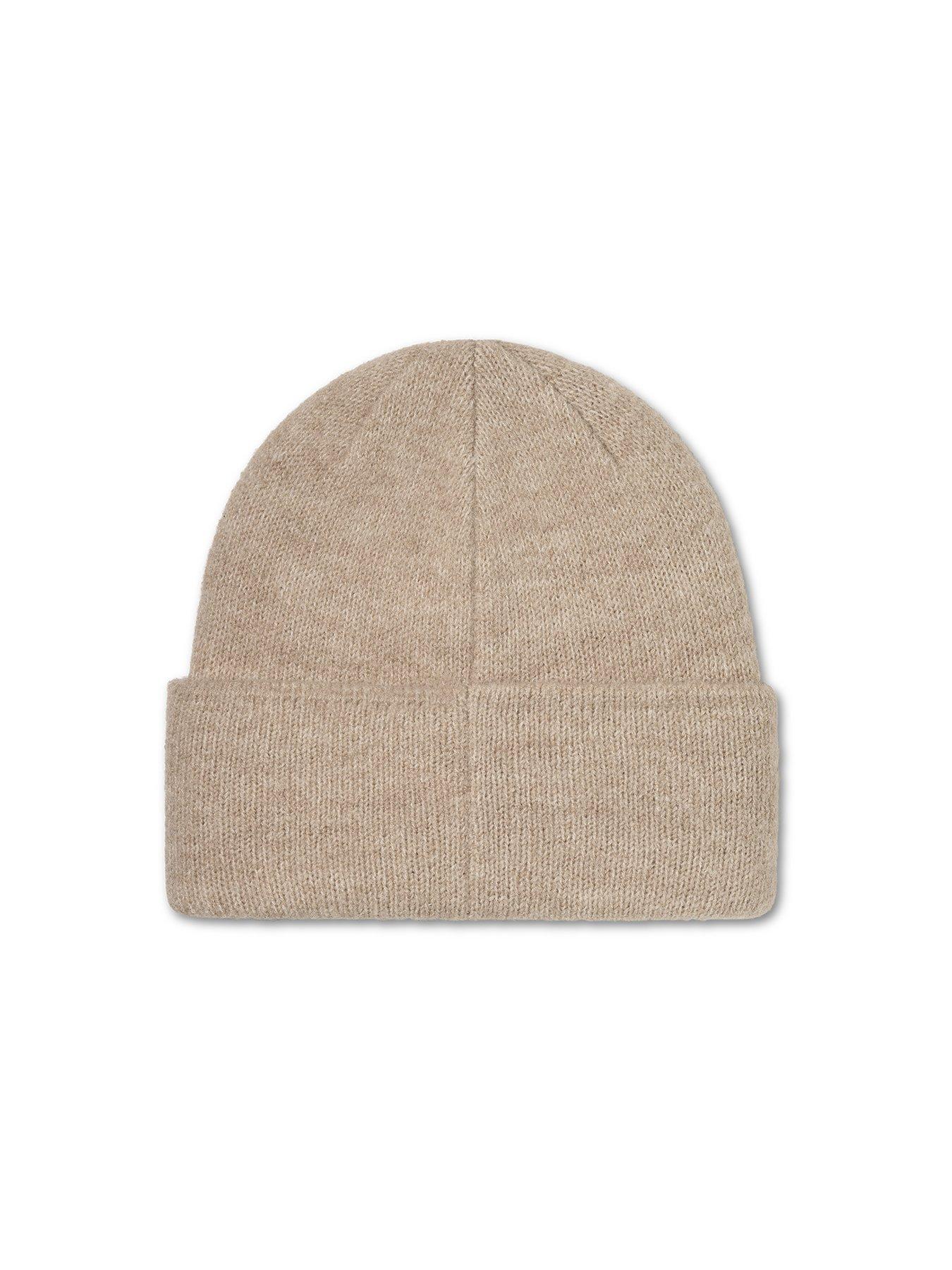 Image 2 of 2 of UGG Womens Fuzzy Logo Beanie Hat - Cream