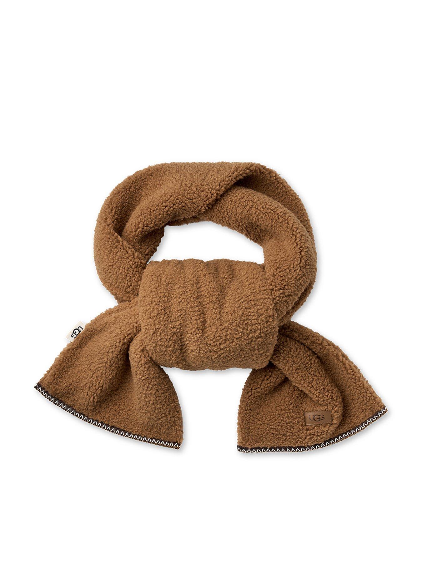 Image 1 of 2 of UGG Womens Uggbraid Teddy Slip-Through Scarf - Brown