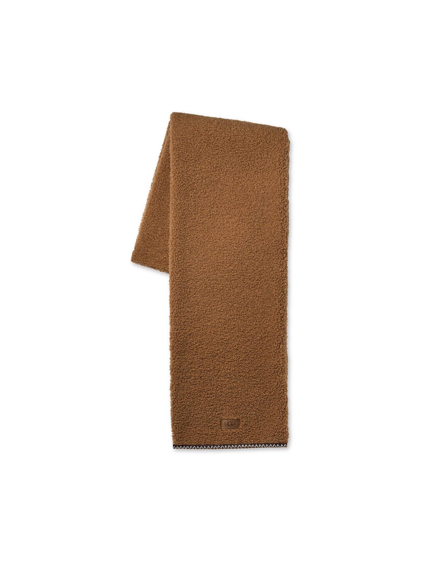 Image 2 of 2 of UGG Womens Uggbraid Teddy Slip-Through Scarf - Brown