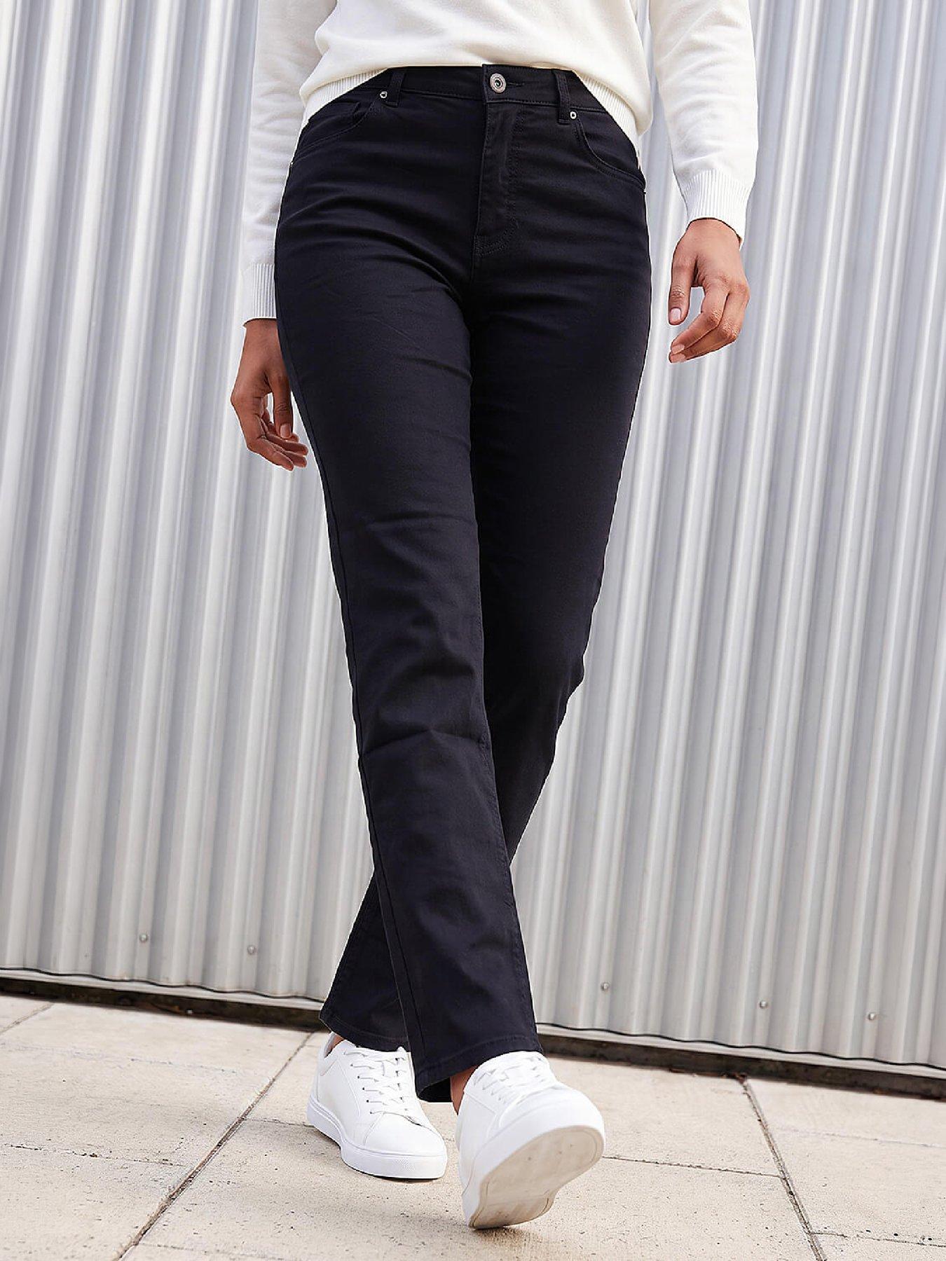 Roman Women's Black Slim Leg Stretch Jeans In | Size: 12 - Image 7