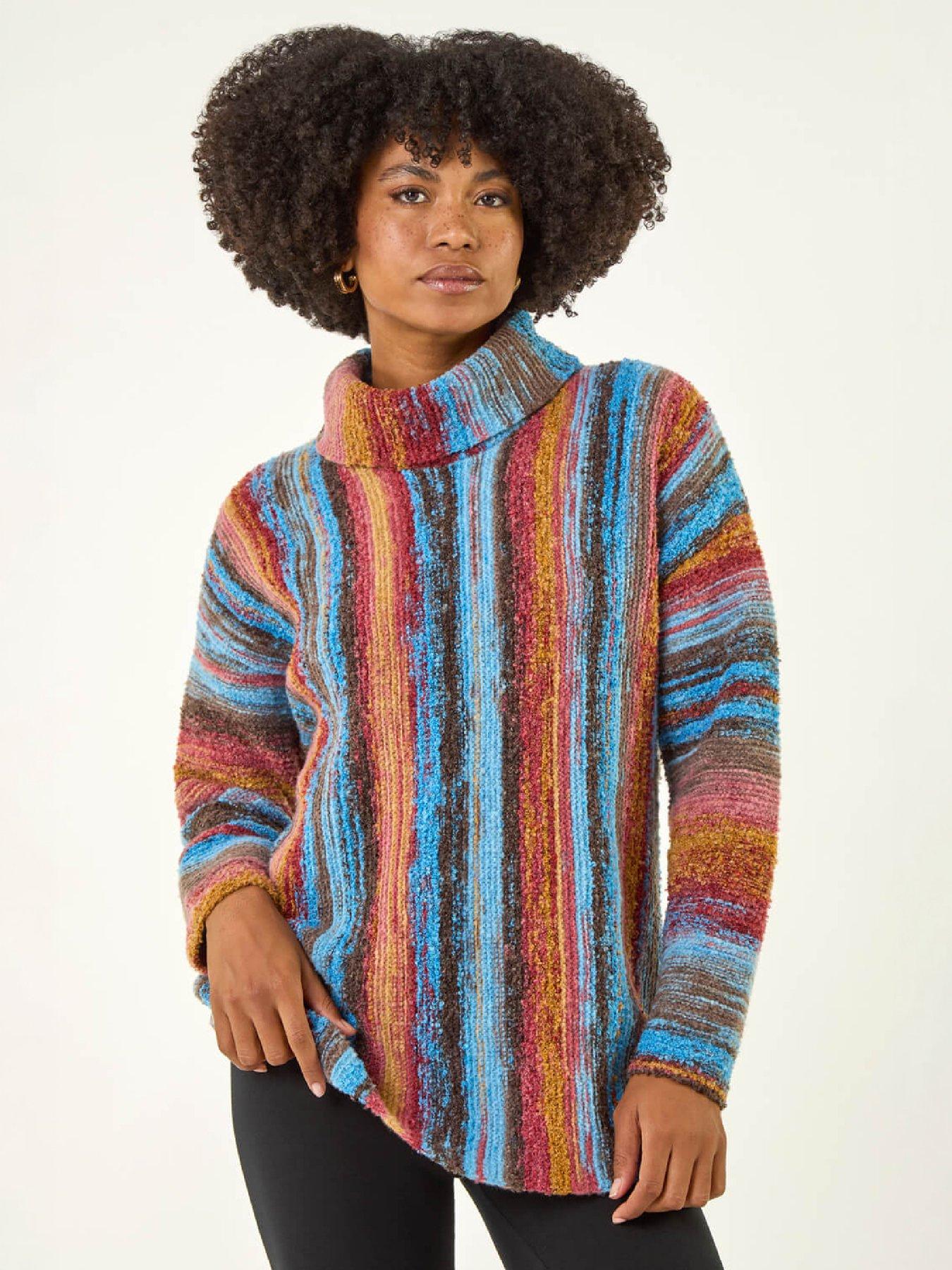 Roman Women's Orange Space Dye Roll Neck Knit Jumper In | Size: 18 - Image 3