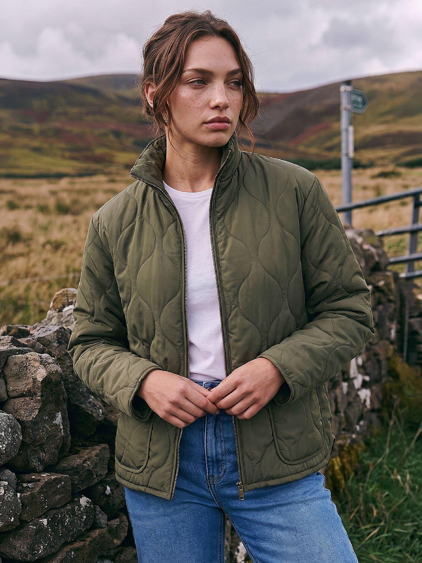Roman Women's Khaki Petite Padded Jacket In | : Size 18 - Image 7