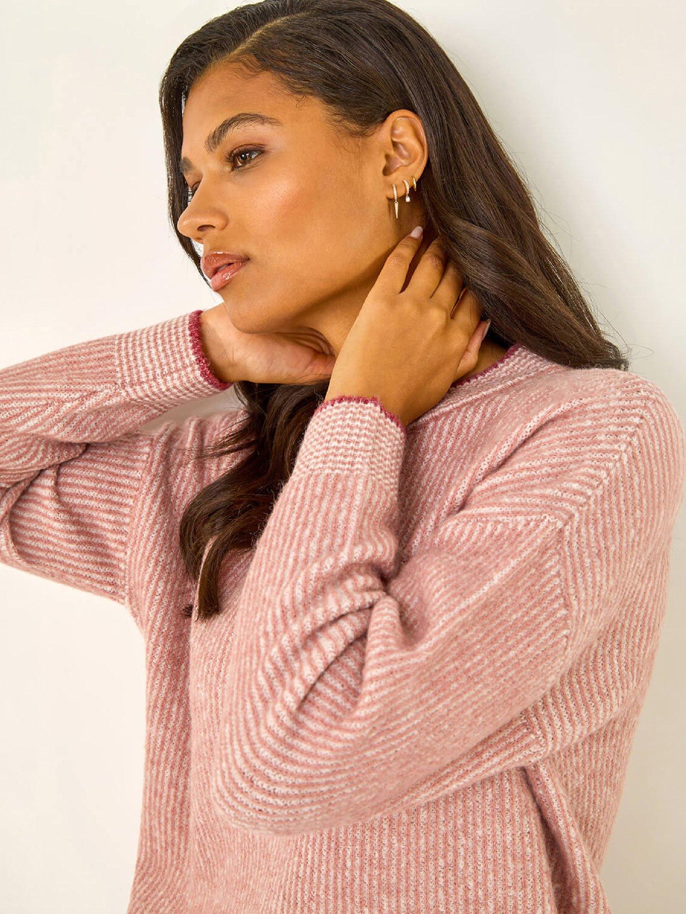 Roman Women's Rose Stitch Detail Soft Knit Jumper In | Size: 12 - Image 2