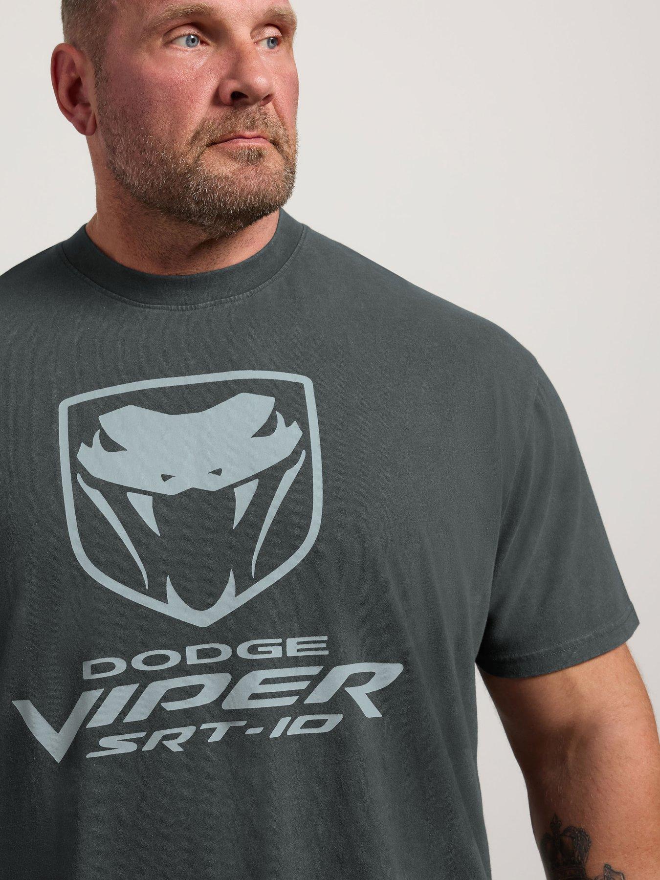Image 4 of 4 of BadRhino Mens Big &amp; Tall Extra Long Acid Wash Viper T-Shirt - Grey