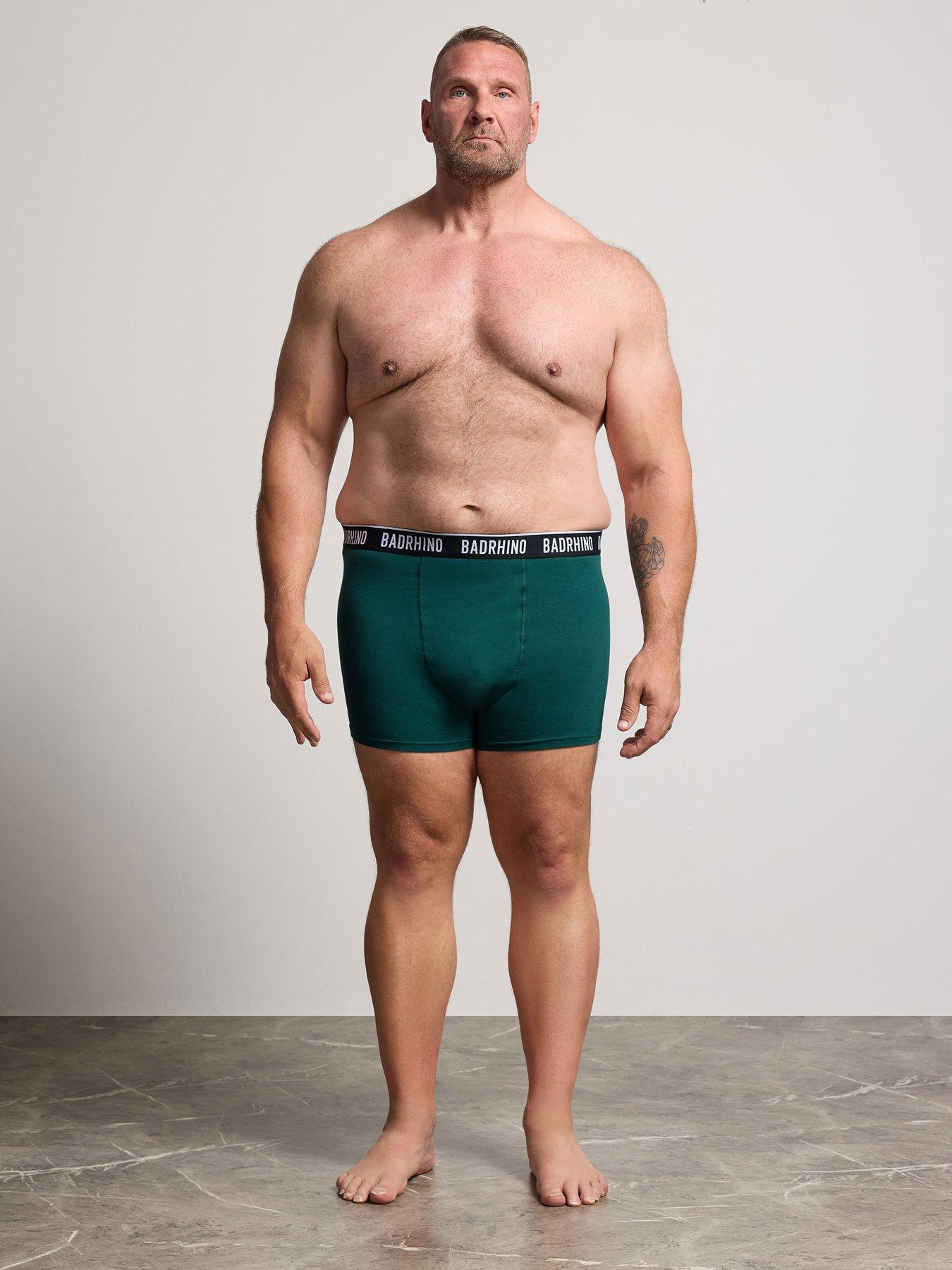 Image 2 of 3 of BadRhino Mens 5 Pack Cotton-Rich Stretch Boxer Shorts - Black