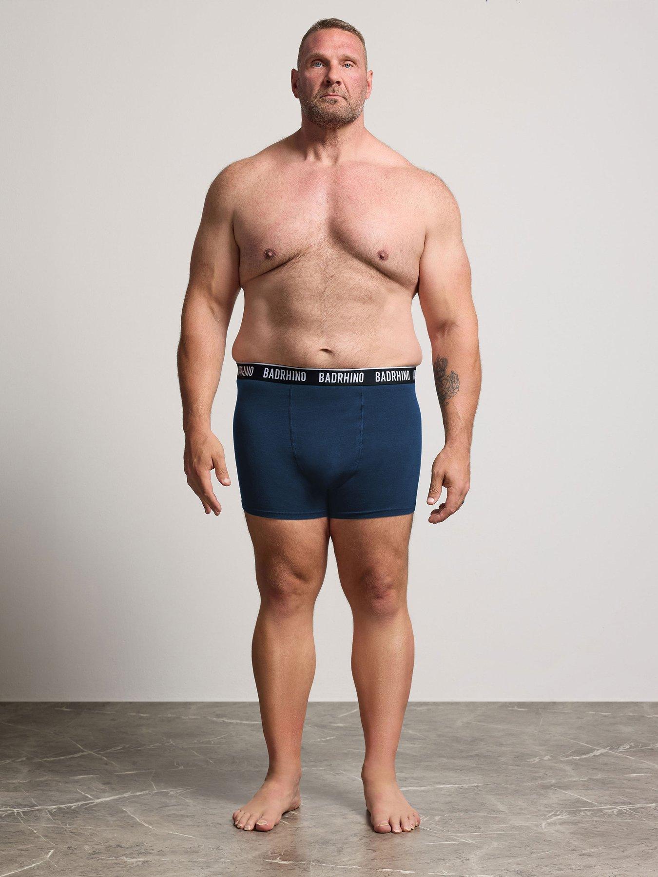 Image 2 of 3 of BadRhino Mens 3 Pack Cotton Stretch Boxer Shorts - Black
