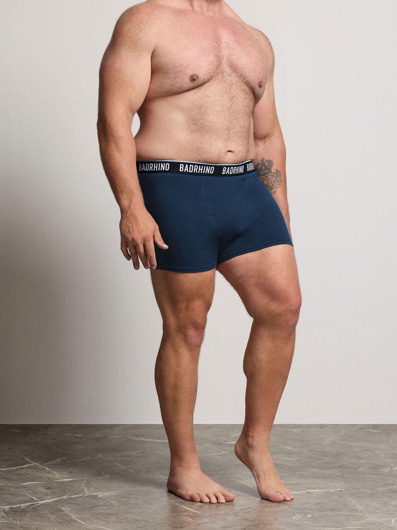 Image 3 of 3 of BadRhino Mens 3 Pack Cotton Stretch Boxer Shorts - Black