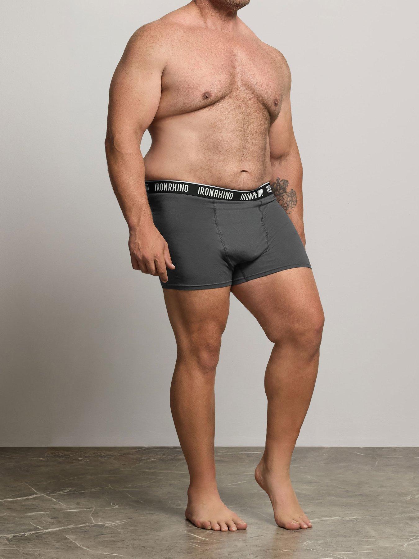 Image 3 of 3 of BadRhino Mens 3 Pack Longer Leg Stretch Boxer Shorts - Black