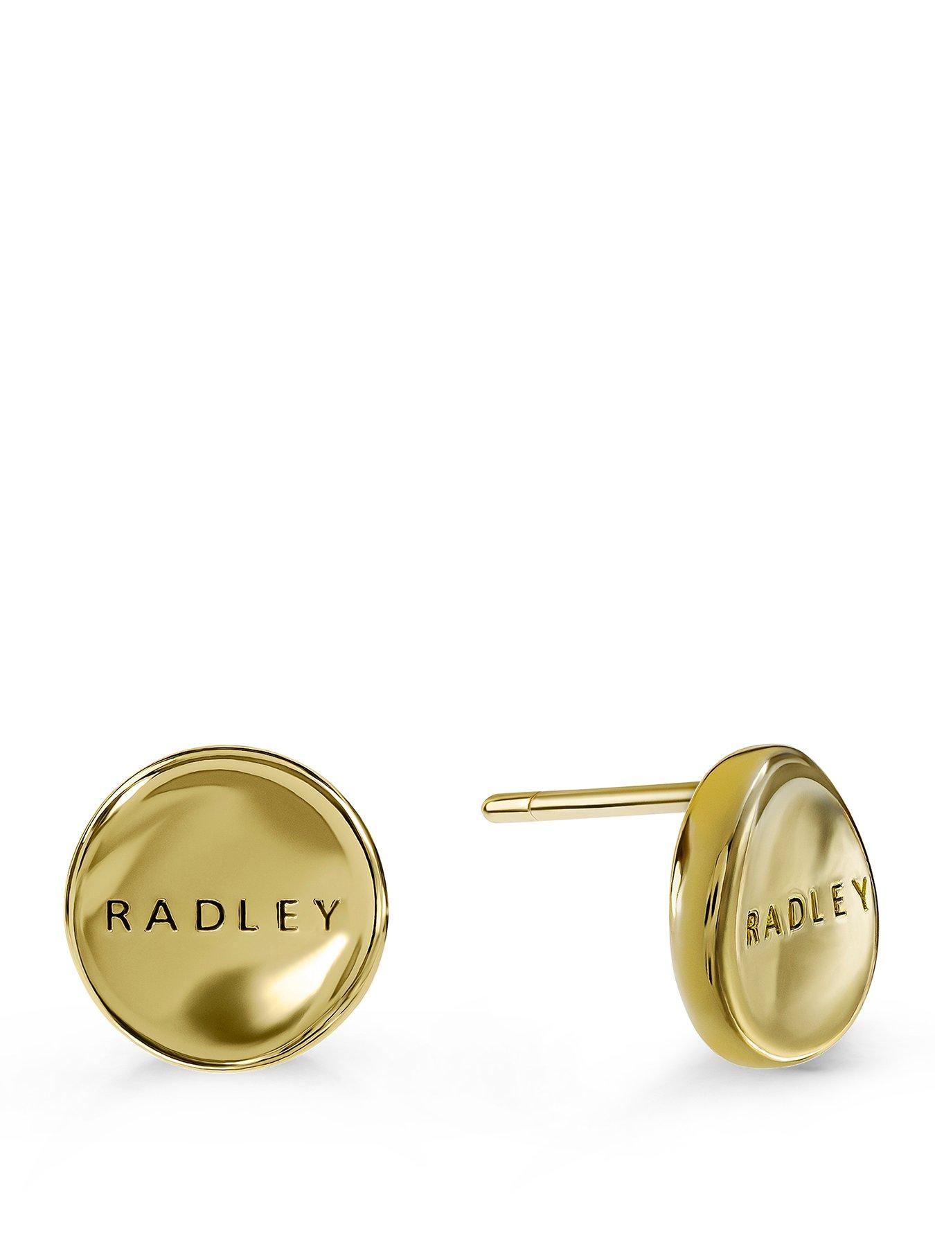 Radley 18ct Gold Plated Disc Stud Earrings