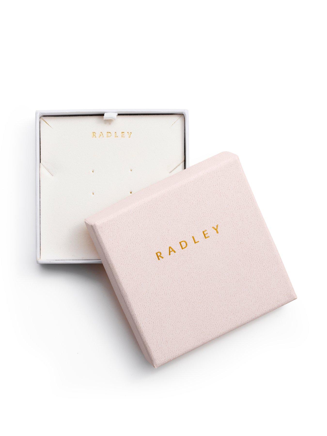 Image 4 of 4 of Radley Silver Plated Bar Hoop Earrings