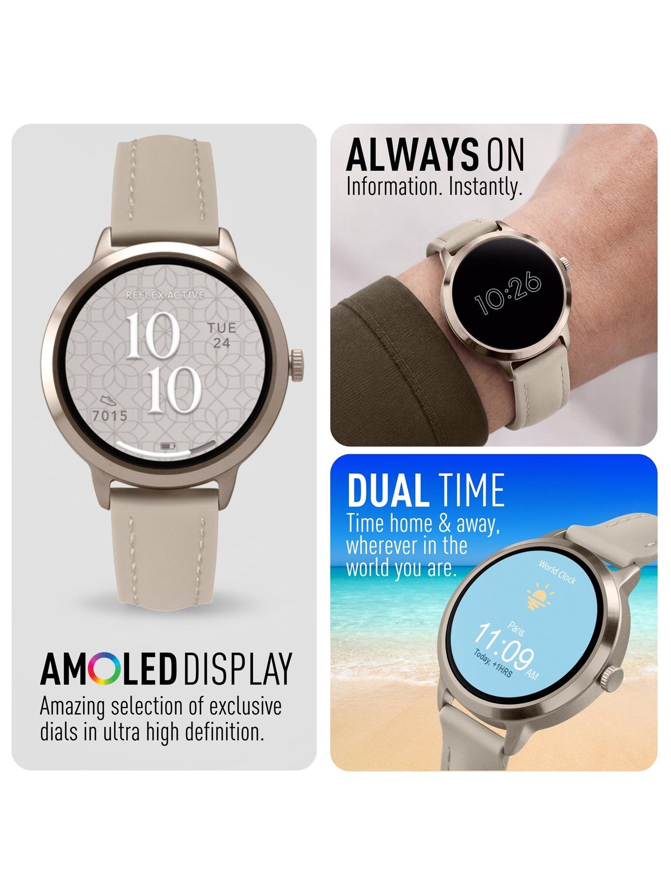 Image 2 of 7 of Reflex Active Spectra Mink Silicone Strap Smart Watch