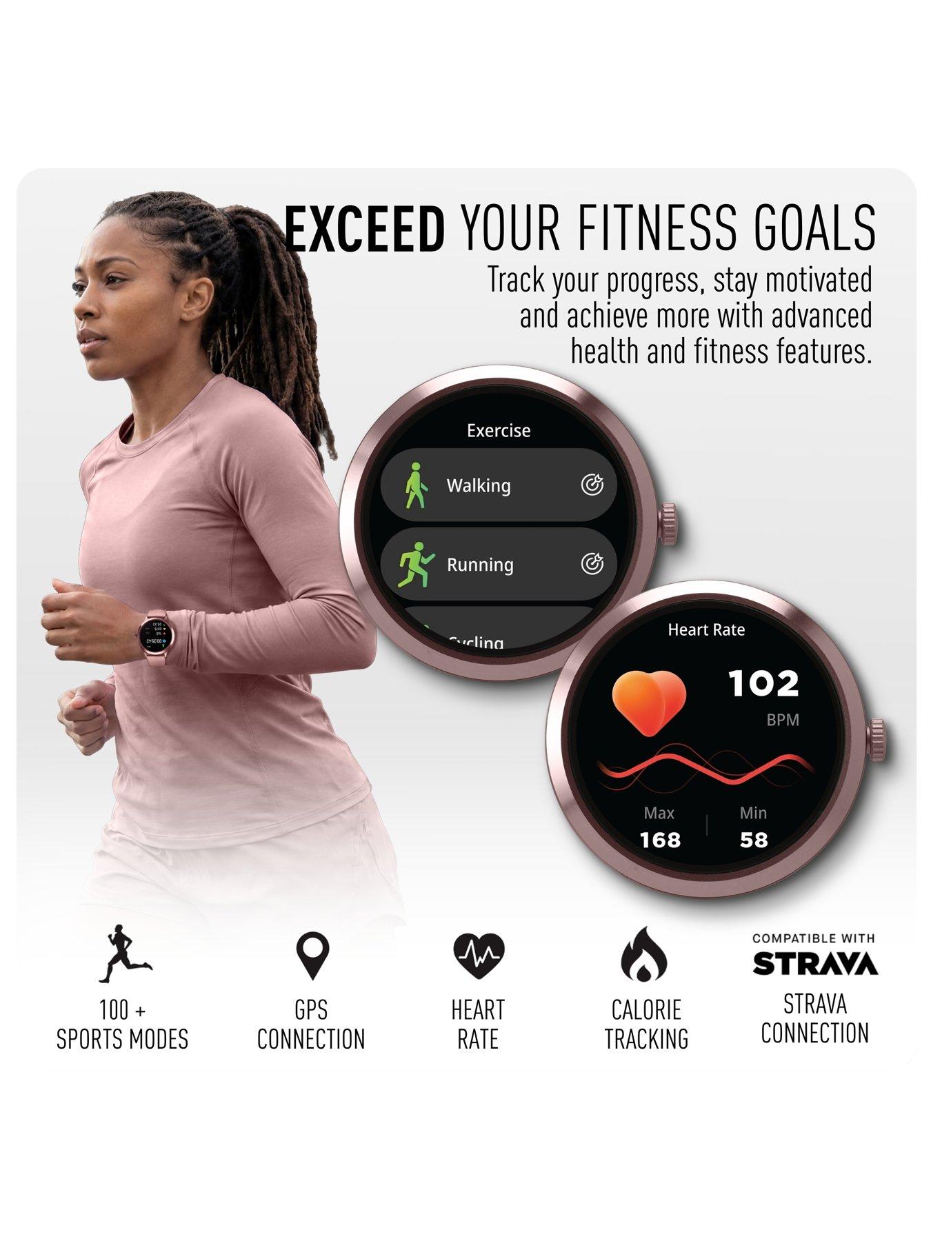 Image 2 of 7 of Reflex Active Spectra Pink Silicone Strap Smart Watch