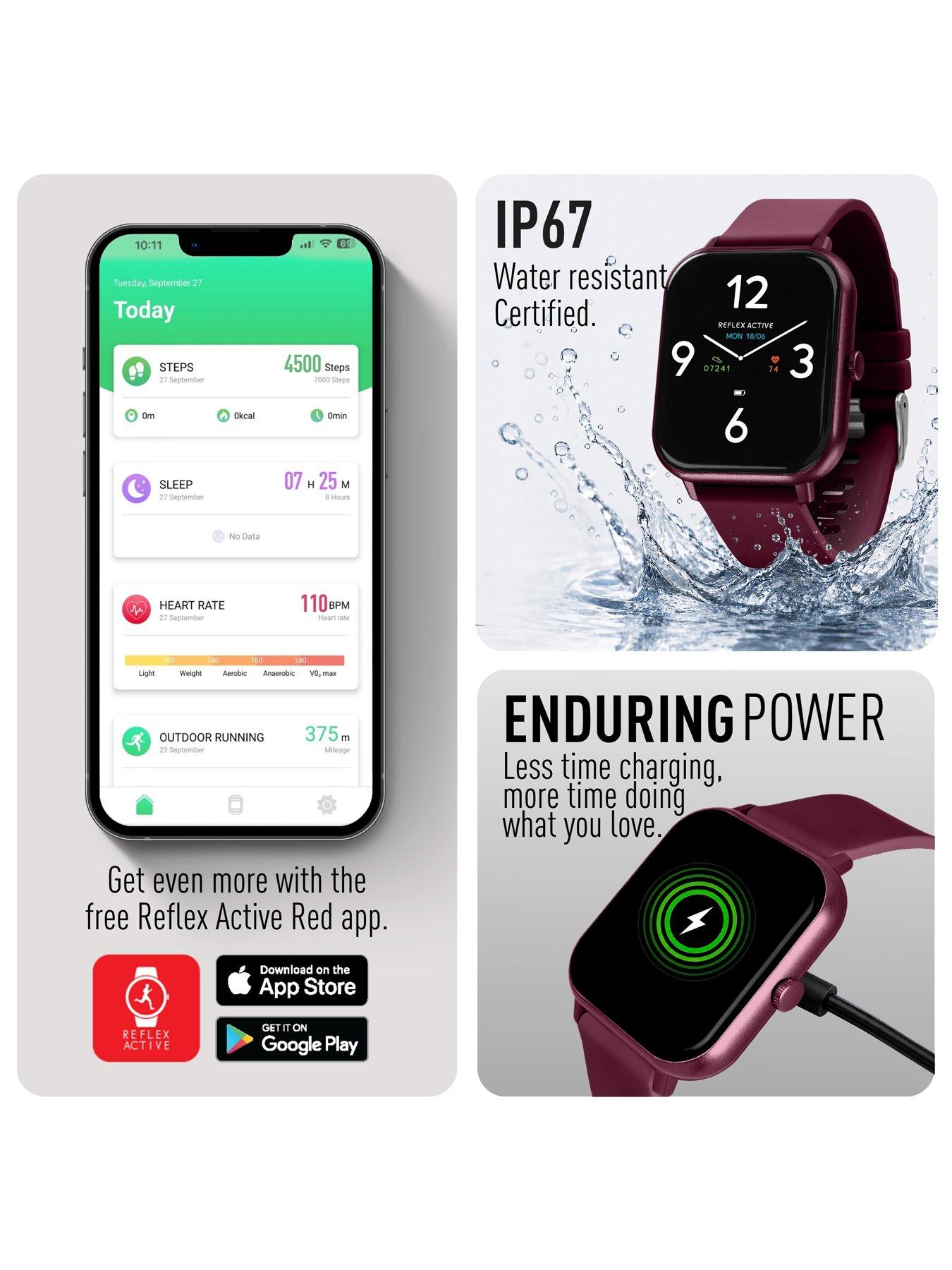 Image 5 of 7 of Reflex Active Reflex Active Nexus Lite Berry Silicone Strap Smart Watch