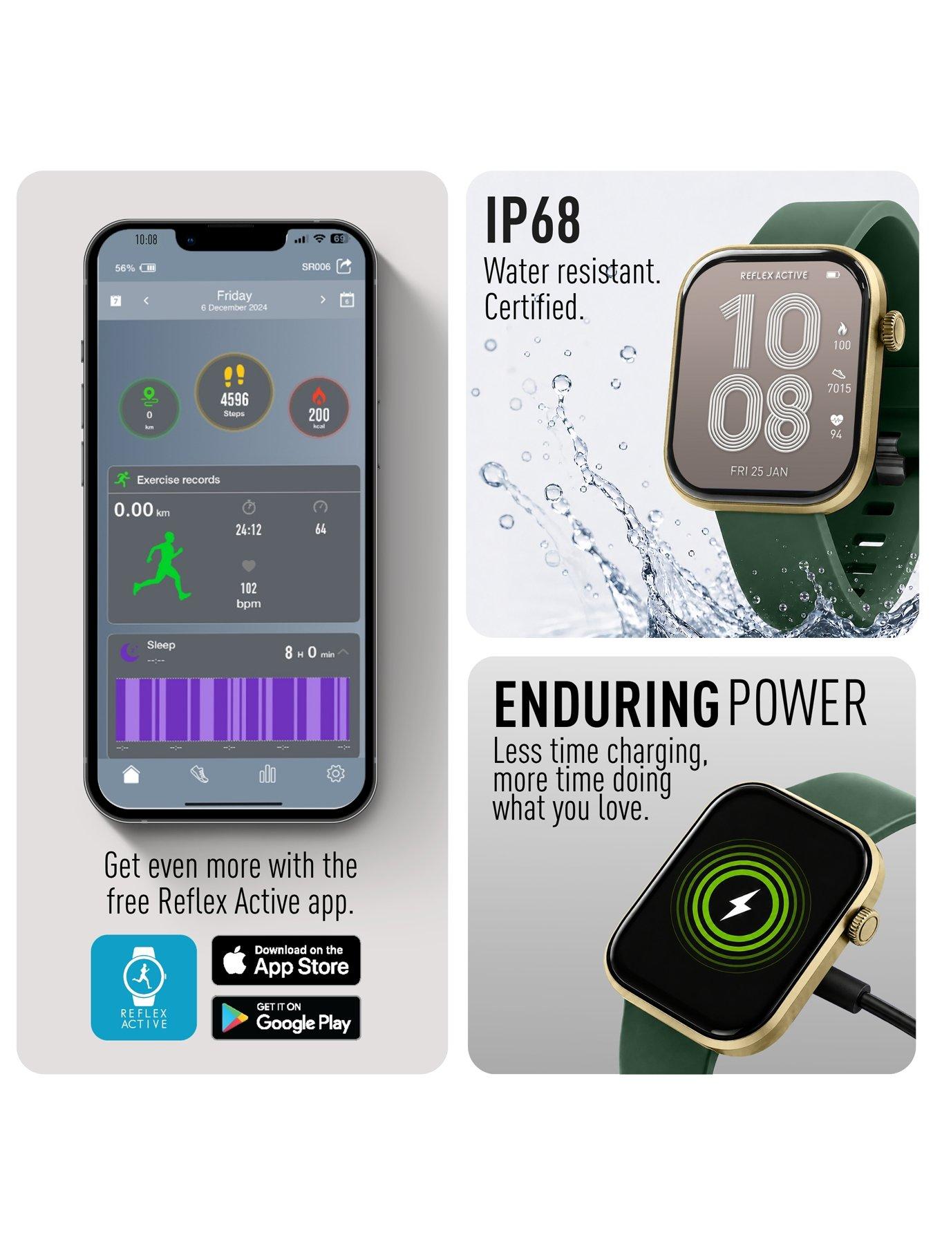 Image 5 of 7 of Reflex Active Reflex Active Spectra Dark Green Silicone Strap Smart Watch