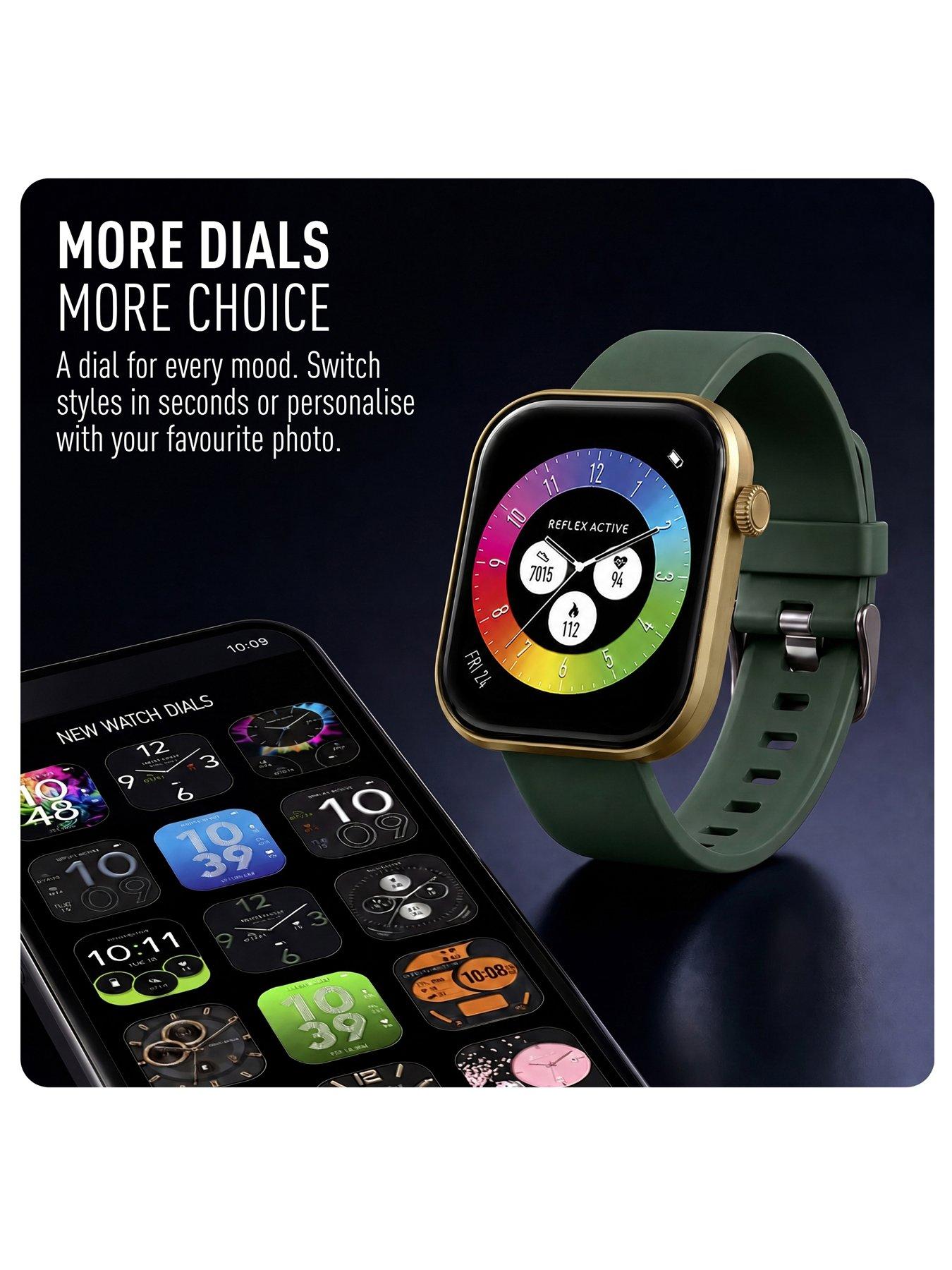 Image 6 of 7 of Reflex Active Reflex Active Spectra Dark Green Silicone Strap Smart Watch