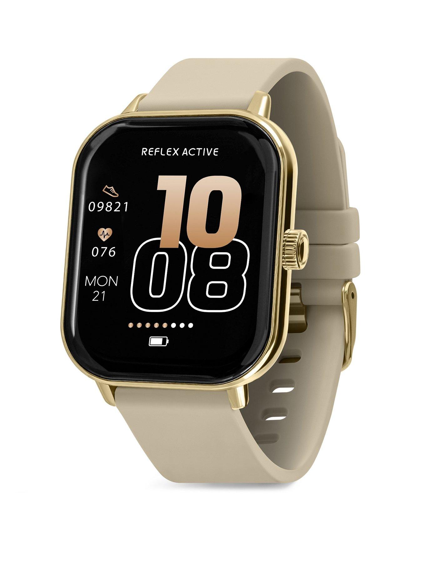 Reflex Active Nexus Cream Silicone Strap Smart Watch