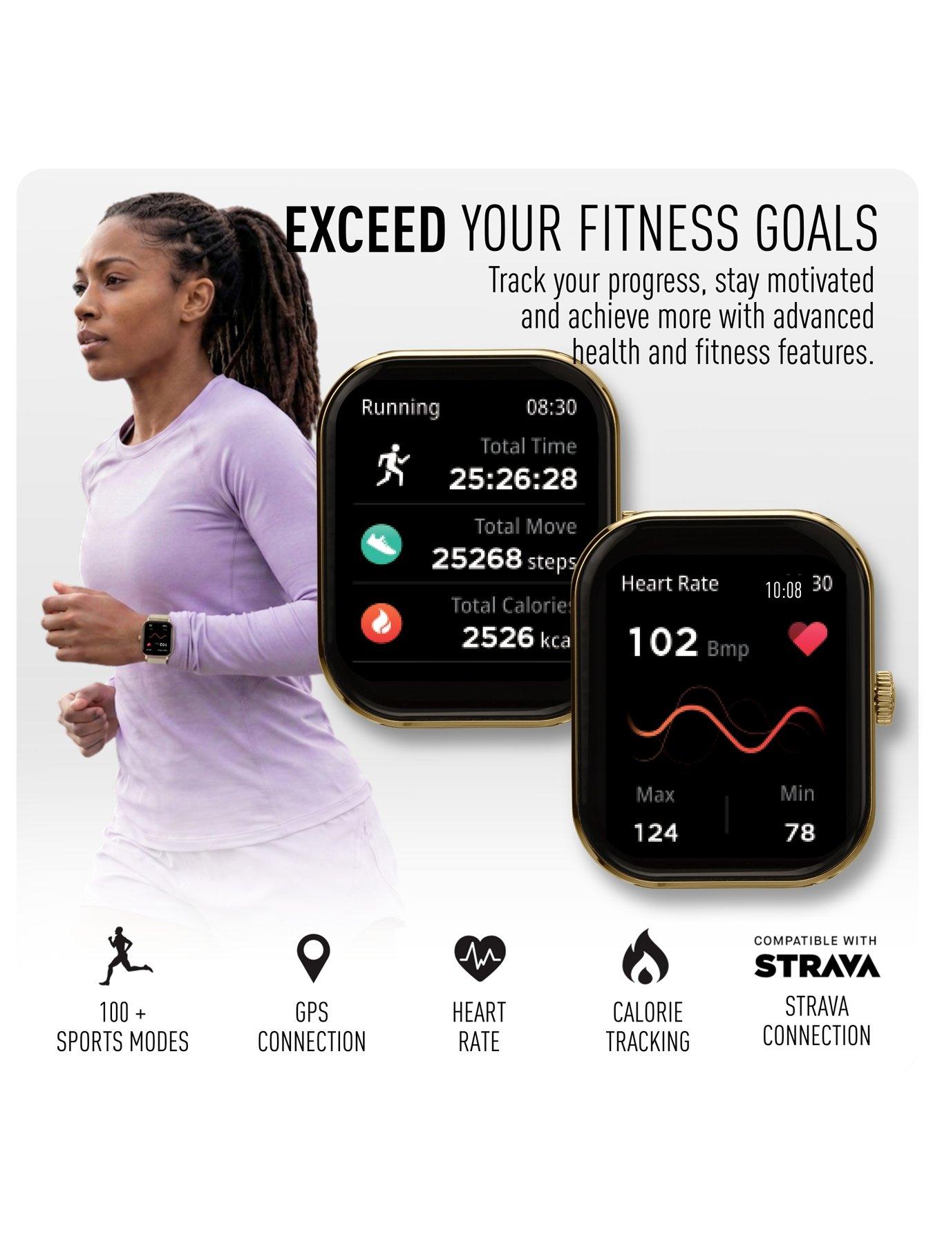 Image 2 of 7 of Reflex Active Nexus Cream Silicone Strap Smart Watch