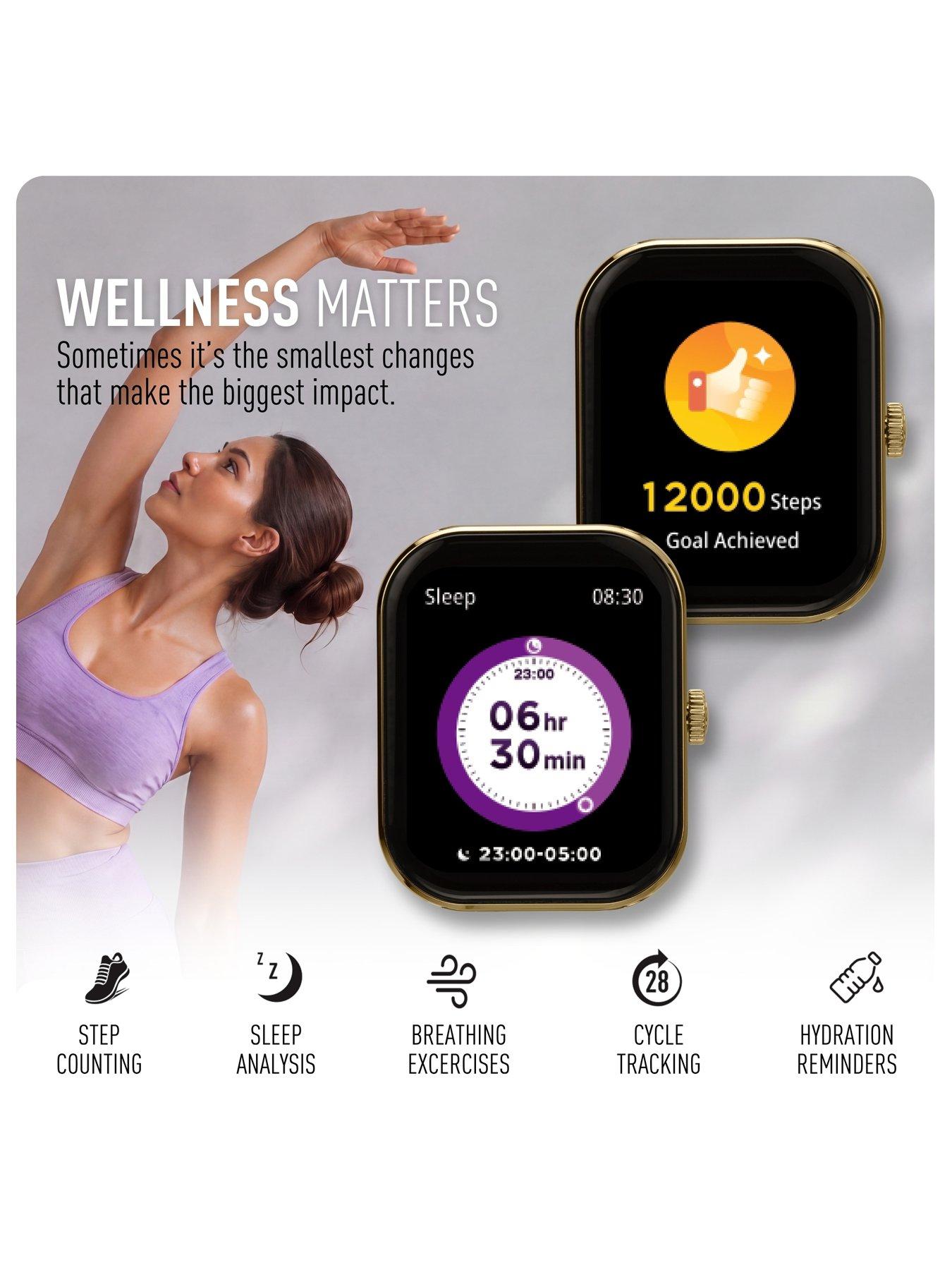 Image 3 of 7 of Reflex Active Nexus Cream Silicone Strap Smart Watch