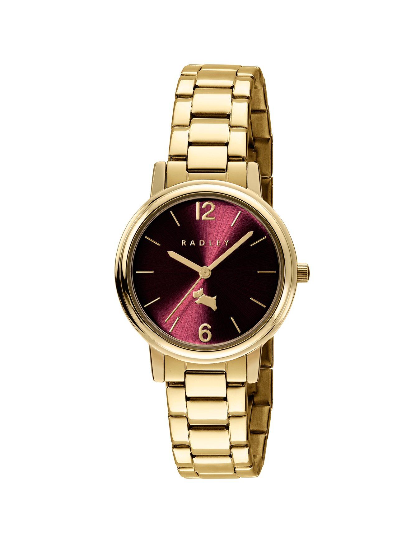 Radley London Women's Gold Tokyo Plated Dark Cherry Dial Stainless Steel Bracelet Watch - Image 3